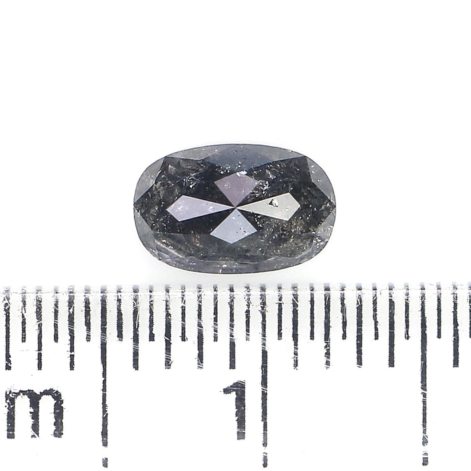 0.61 CT Natural Loose Oval Shape Diamond Salt And Pepper Oval Cut Diamond 6.30 MM Natural Loose Diamond Oval Shape Rose Cut Diamond QN823