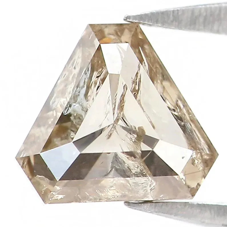 0.51 CT Natural Loose Antique Shape Diamond Brown Color Shield Diamond 6.75 MM Natural Loose Diamond Brown Antique Rose Cut Diamond NQ7009