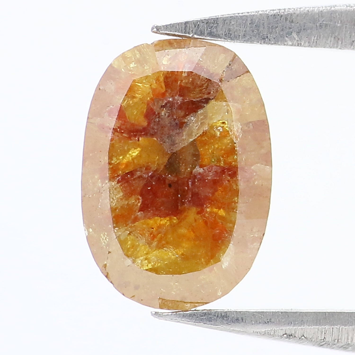 1.09 CT Natural Loose Oval Shape Diamond Yellow Color Oval Cut Diamond 7.95 MM Natural Brown Color Diamond Oval Rose Cut Diamond LQ9919