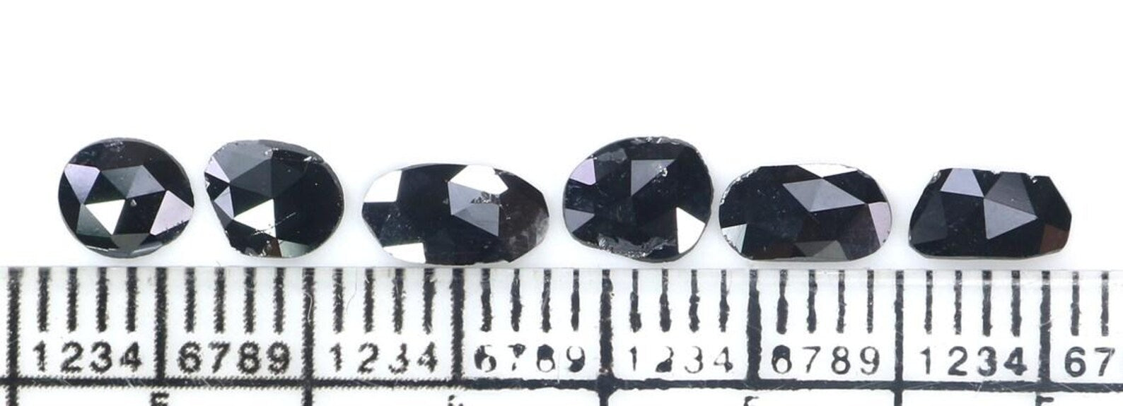 1.15 CT Natural Loose Slice Shape Diamond Black Color Irregular Cut Diamond 6.40 MM Natural Loose Diamond Slice Rose Cut Diamond NQ2229