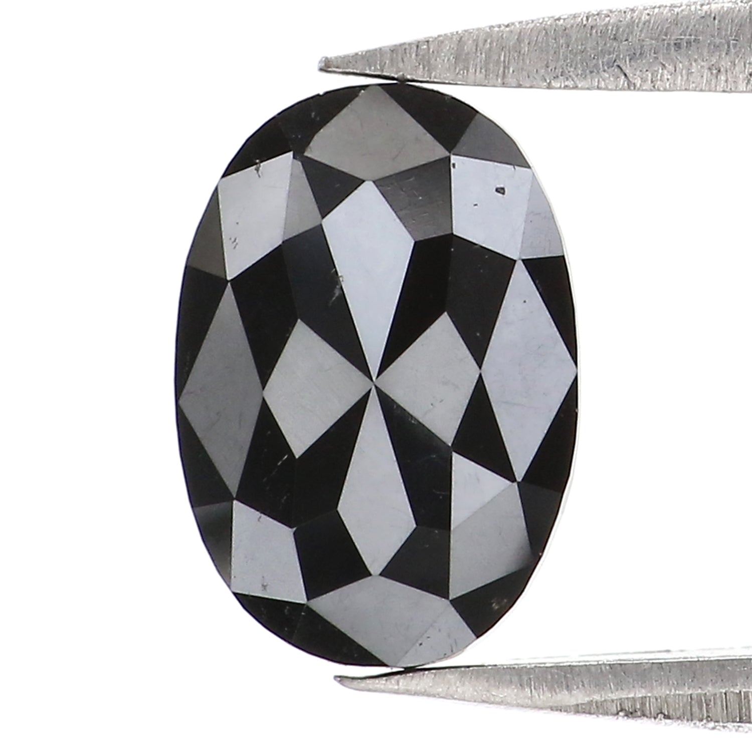 1.19 CT Natural Loose Oval Shape Diamond Black Oval Cut Diamond 8.05 MM Natural Loose Diamond Black Color Oval Shape Rose Cut Diamond LC15