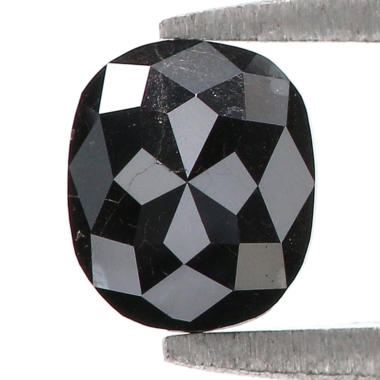 0.78 CT Natural Loose Oval Shape Diamond Black Oval Rose Cut Diamond 5.95 MM Natural Loose Black Color Oval Shape Rose Cut Diamond QK2517