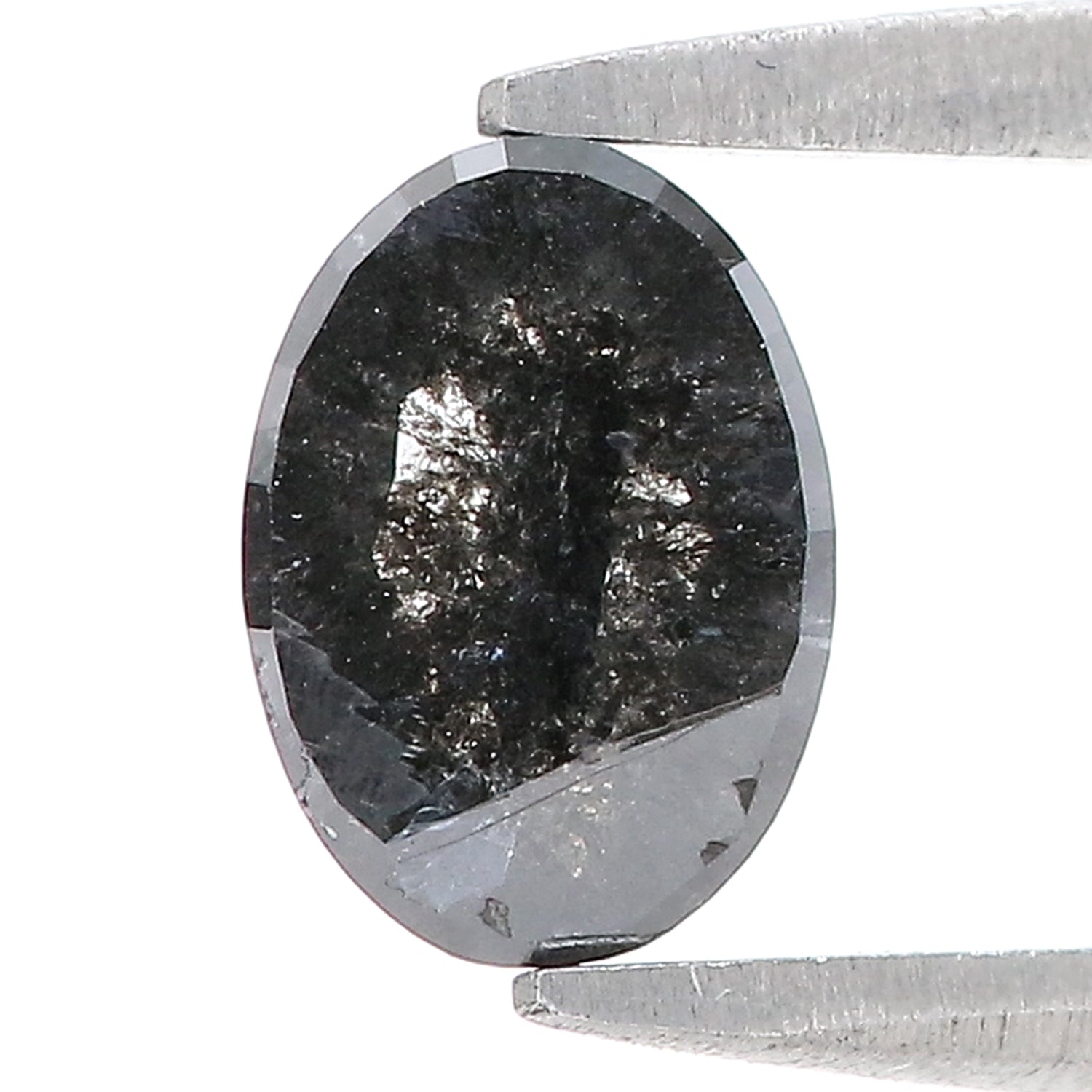 1.08 Ct Natural Loose Oval Shape Diamond Salt And Pepper Oval Cut Diamond 7.25 MM Natural Loose Diamond Oval Shape Rose Cut Diamond LQ1933