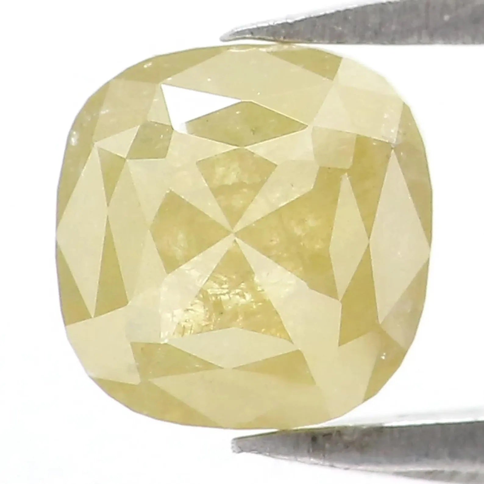 1.27 CT Natural Loose Cushion Shape Diamond Yellow Color Cushion Cut Diamond 6.00 MM Natural Yellow Color Cushion Rose Cut Diamond NQ2362
