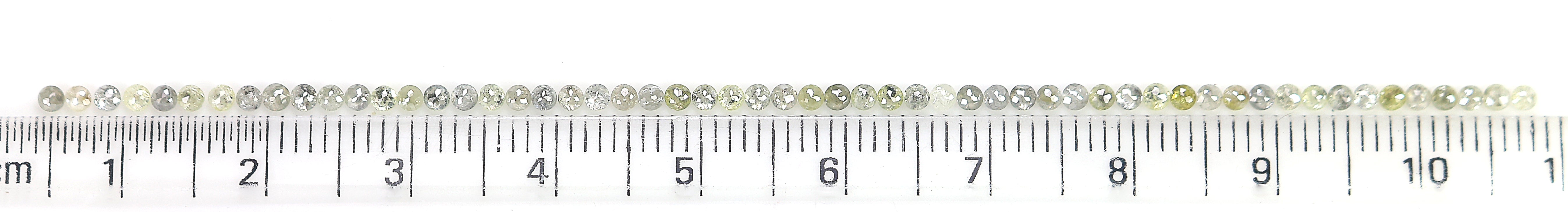 2.68 CT Natural Loose Round Rose Cut Diamond Grey Color Round Shape Diamond 1.80 MM Natural Loose Yellow Color Round Rose Cut Diamond LQ092