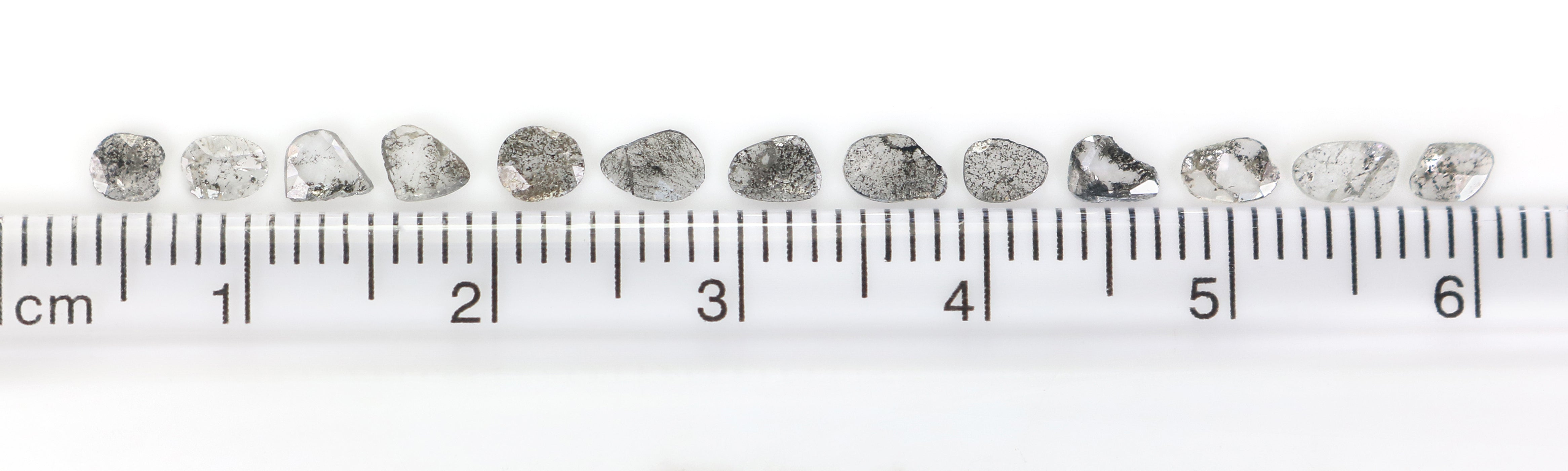 1.01 Ct Natural Loose Slice Shape Diamond Slice Salt And Pepper Diamond 3.05 MM Slice Natural Loose Diamond Slice Black Grey Diamond LQ3032