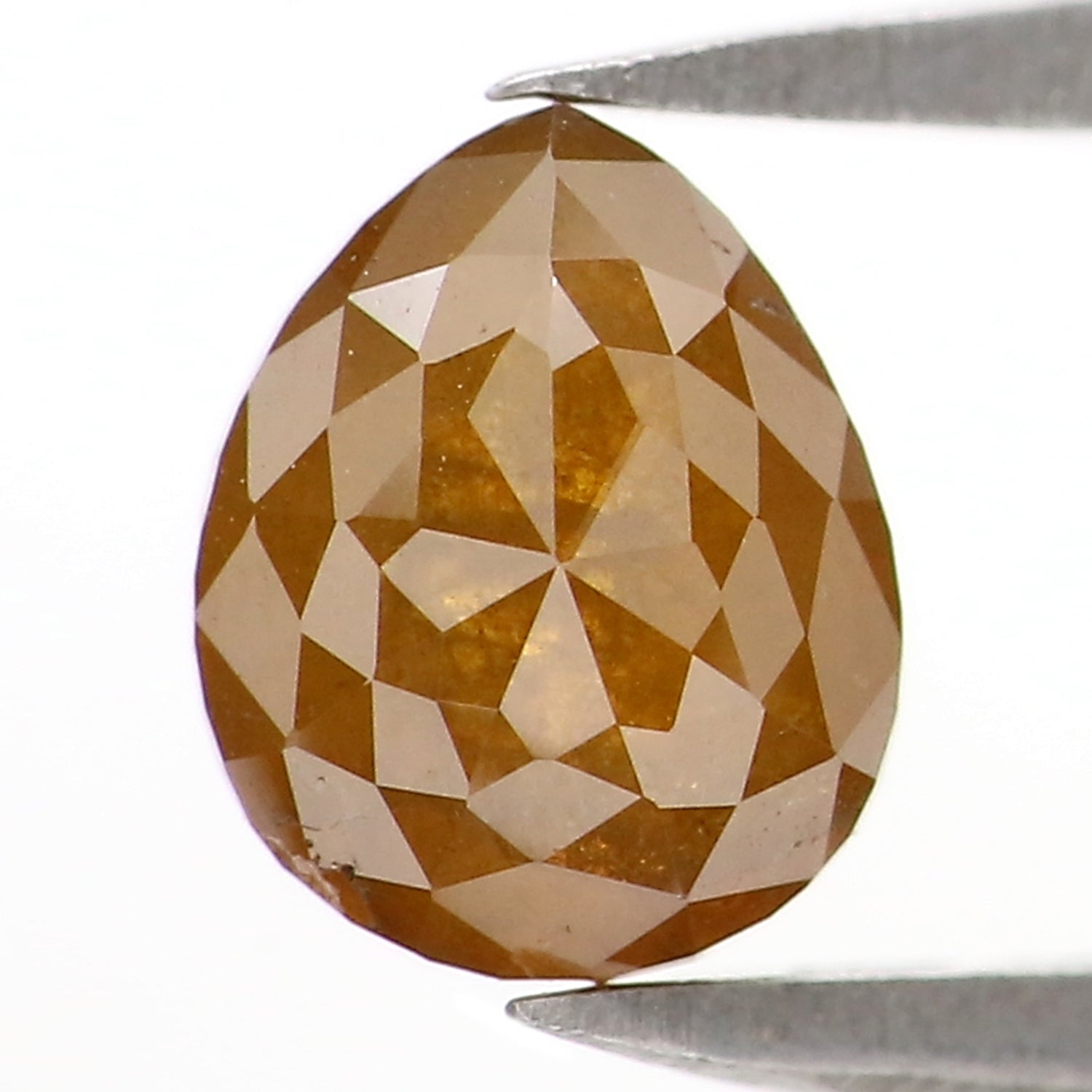 1.13 CT Natural Loose Pear Shape Diamond Brown Color Pear Cut Diamond 6.65 MM Natural Loose Brown Color Diamond Pear Rose Cut Diamond LQ2861