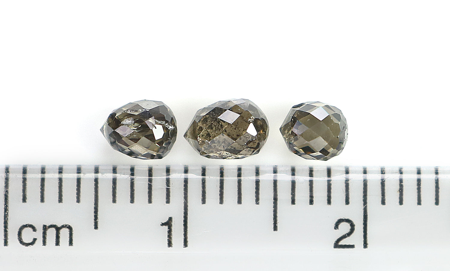 1.27 Ct Natural Loose Briolette Shape Diamond Green Color Drop Cut Diamond 3.80 MM Natural Green Color Briolette Rose Cut Diamond LQ9906