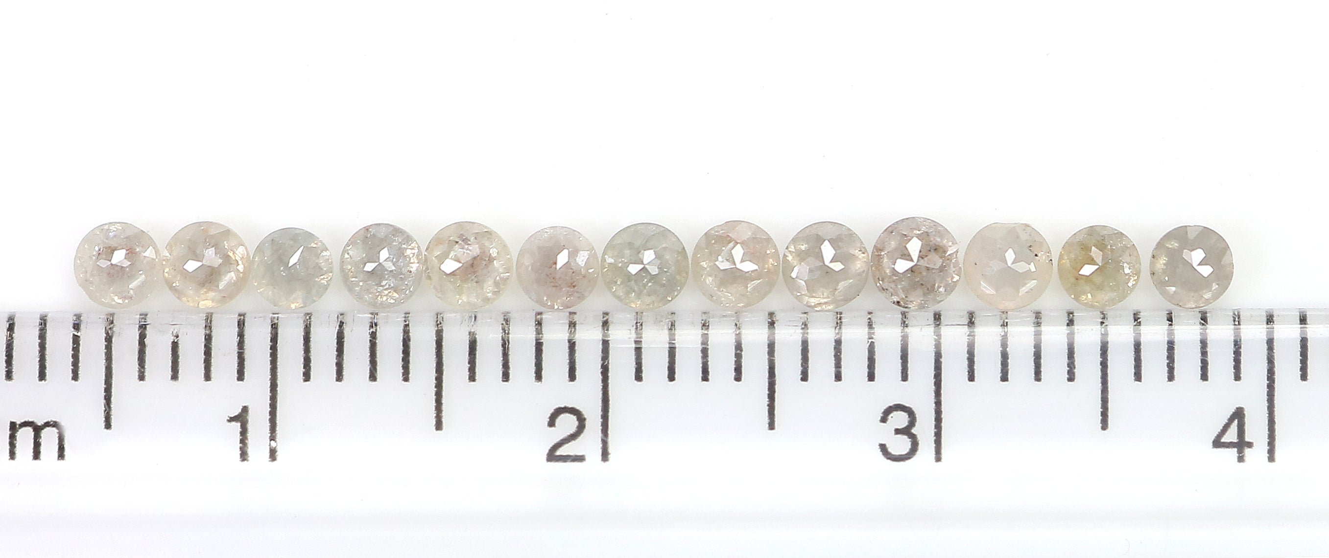 1.27 CT Natural Loose Round Rose Cut Diamond Grey Color Round Shape Diamond 2.50 MM Natural Loose Grey Color Round Rose Cut Diamond LQ1645