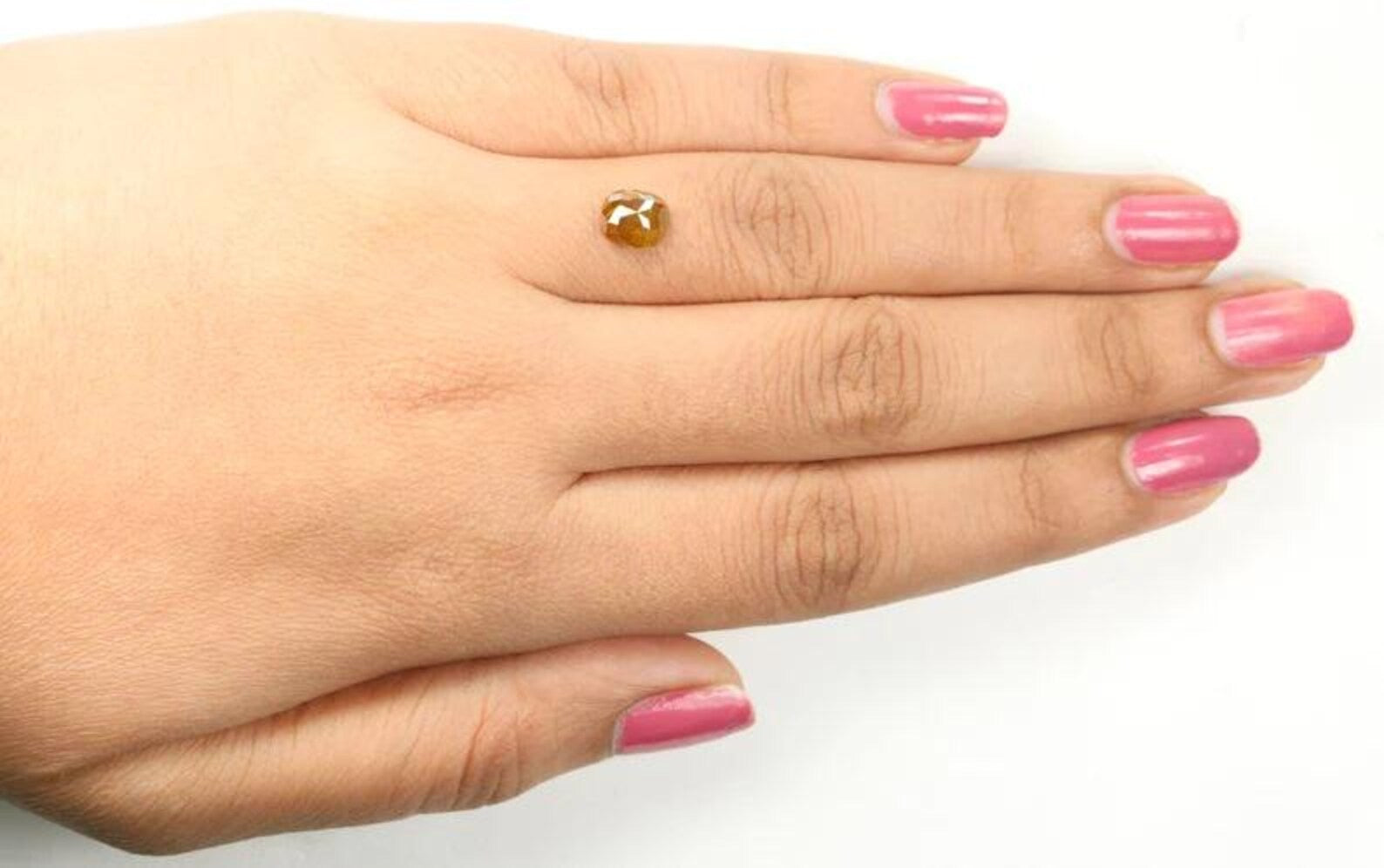 1.26 CT Natural Loose Oval Shape Diamond Brown Color Oval Cut Diamond 6.95 MM Natural Loose Brown Color Diamond Oval Rose Cut Diamond NQ990