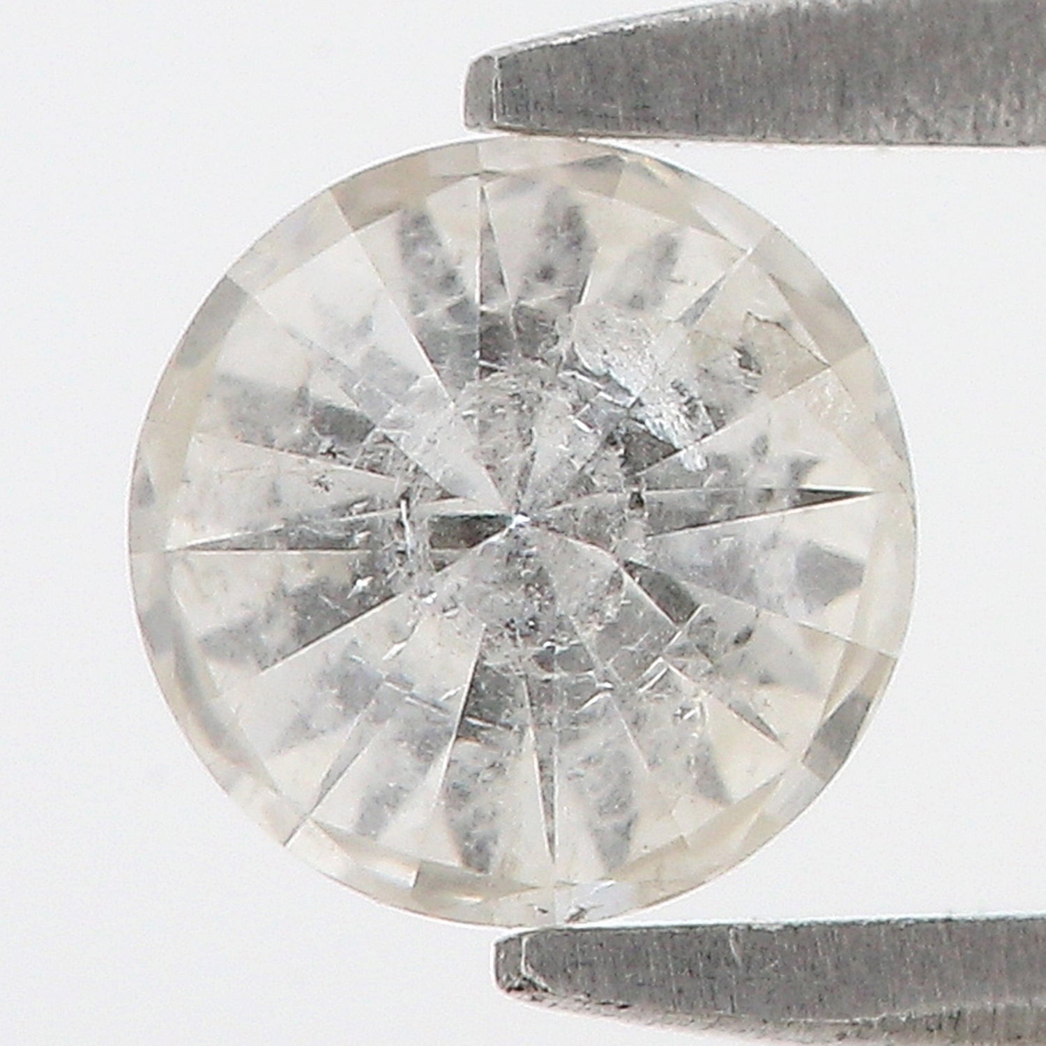 0.61 CT Natural Loose Round Shape Diamond Salt And Pepper Round Diamond 5.20 MM Natural Gray Color Diamond Round Brilliant Cut Diamond N2610