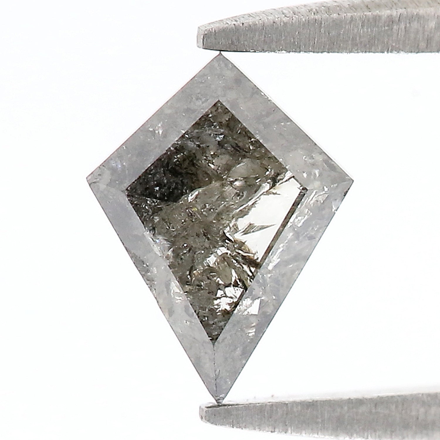 0.90 CT Natural Loose Kite Shape Diamond Salt And Pepper Kite Diamond 7.95 MM Natural Black Grey Color Diamond Kite Rose Cut Diamond N2607