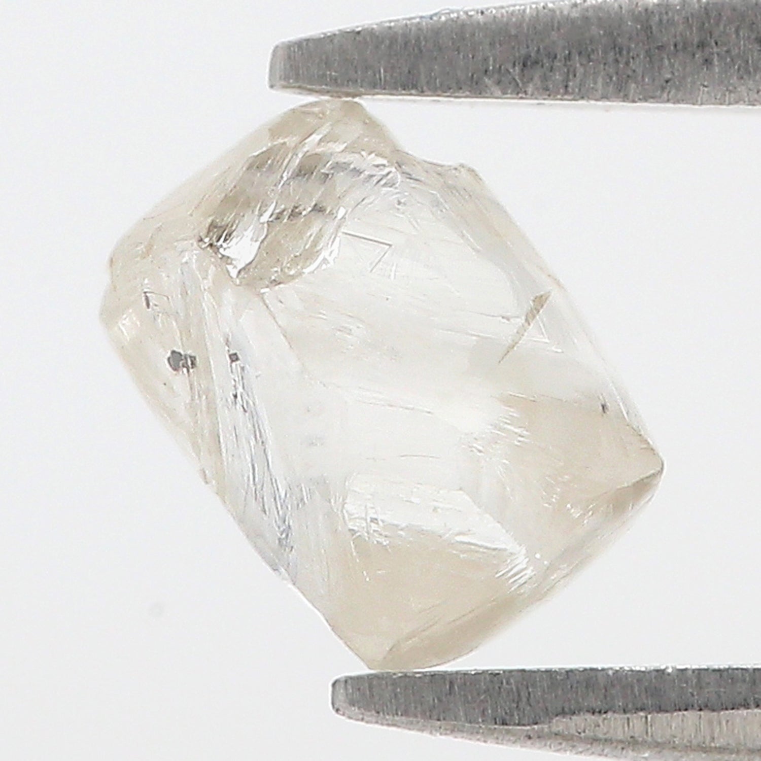 1.27 CT Natural Loose Rough Shape Diamond White-J Color Irregular Cut Diamond 6.90 MM Natural Loose White-J Color Rough UnCut Diamond L3490