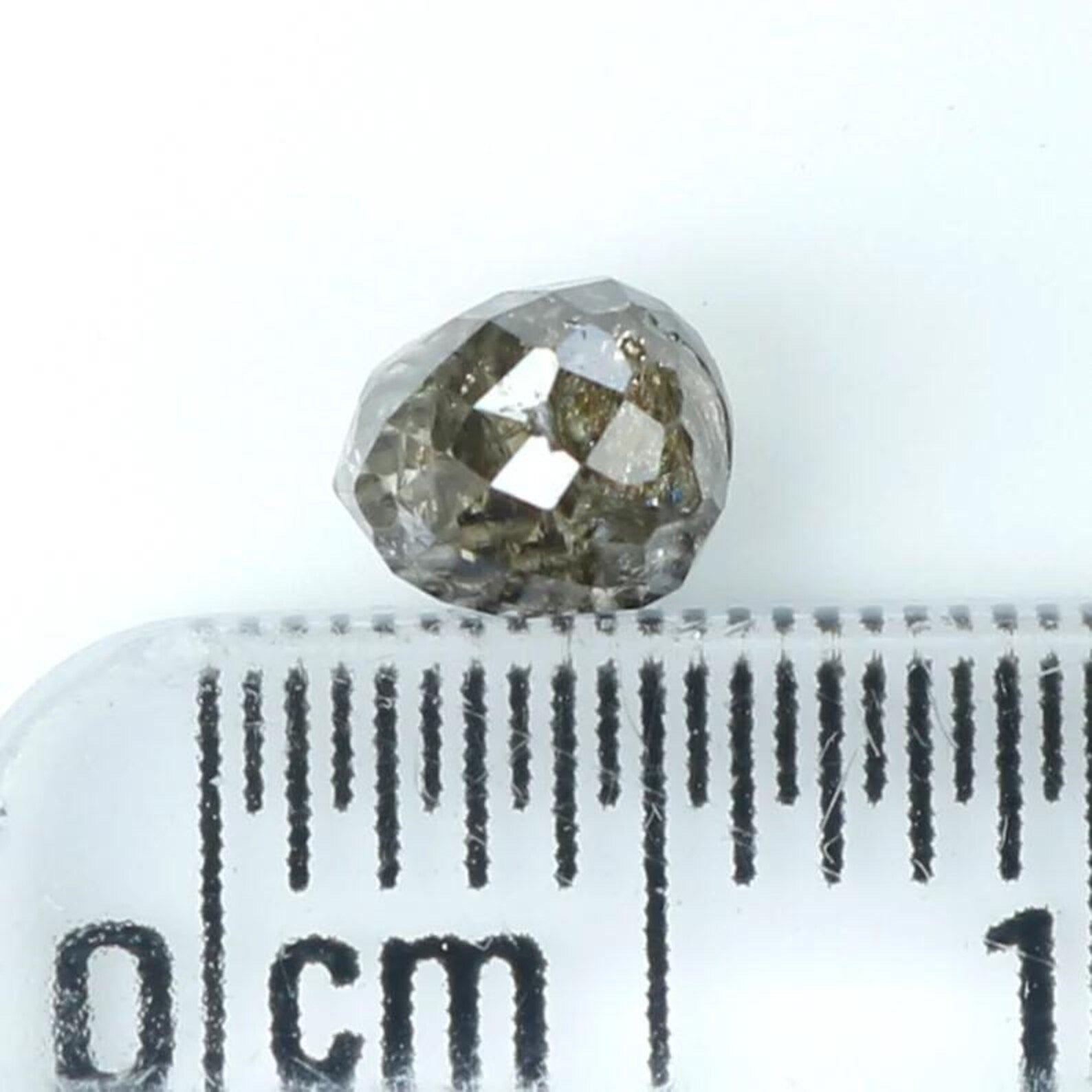 0.62 Ct Natural Loose Briolette Shape Diamond Brown Color Drop Diamond 4.60 MM Natural Loose Brown Color Briolette Rose Cut Diamond NQ460