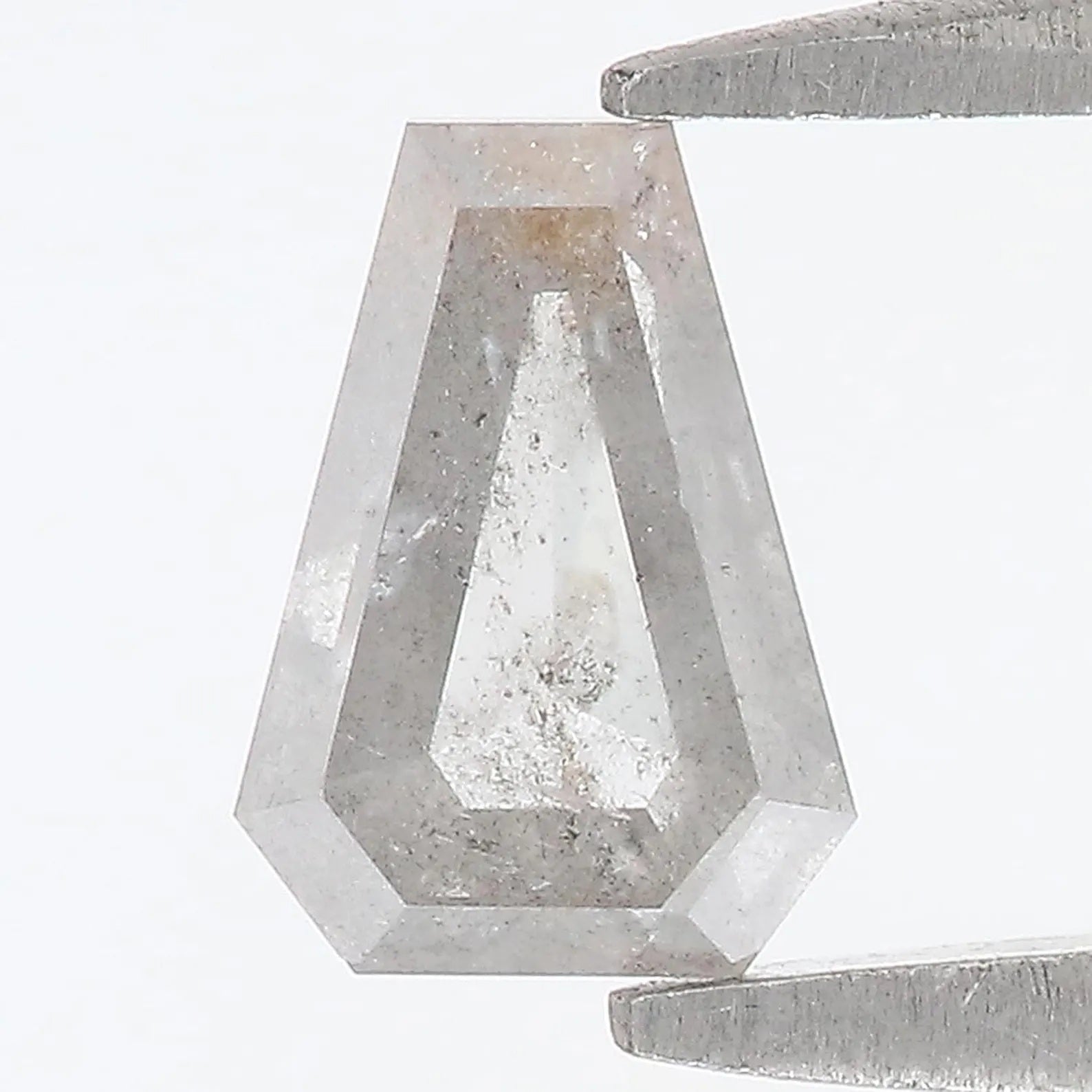 0.75 Ct Natural Loose Coffin Shape Diamond Grey Color Coffin Shape Diamond 7.00 MM Natural Diamond Grey Color Coffin Rose Cut Diamond QN1248