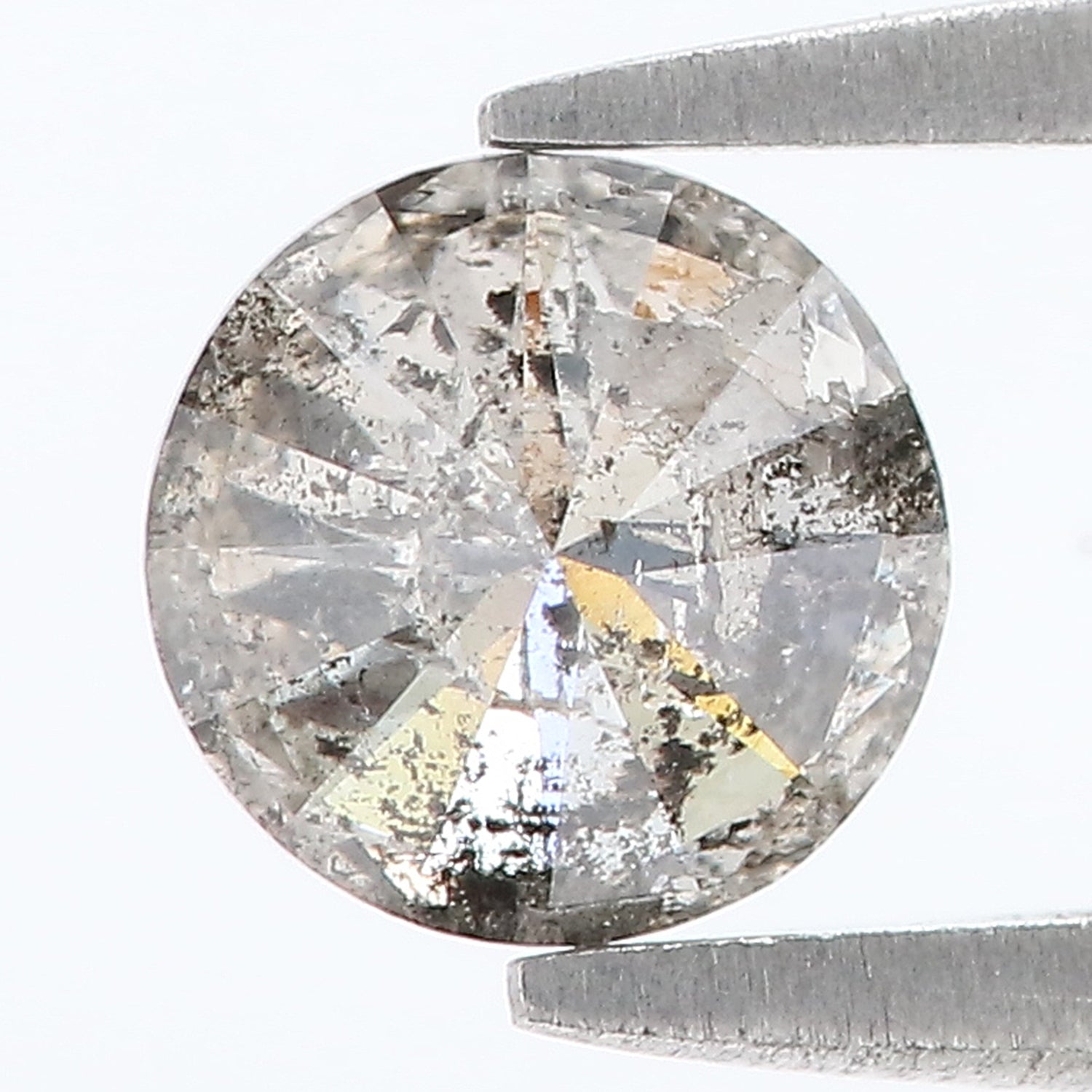 0.82 CT Natural Loose Round Shape Diamond Salt And Pepper Round Cut Diamond 6.00 MM Natural Loose Diamond Round Brilliant Cut Diamond LQ605