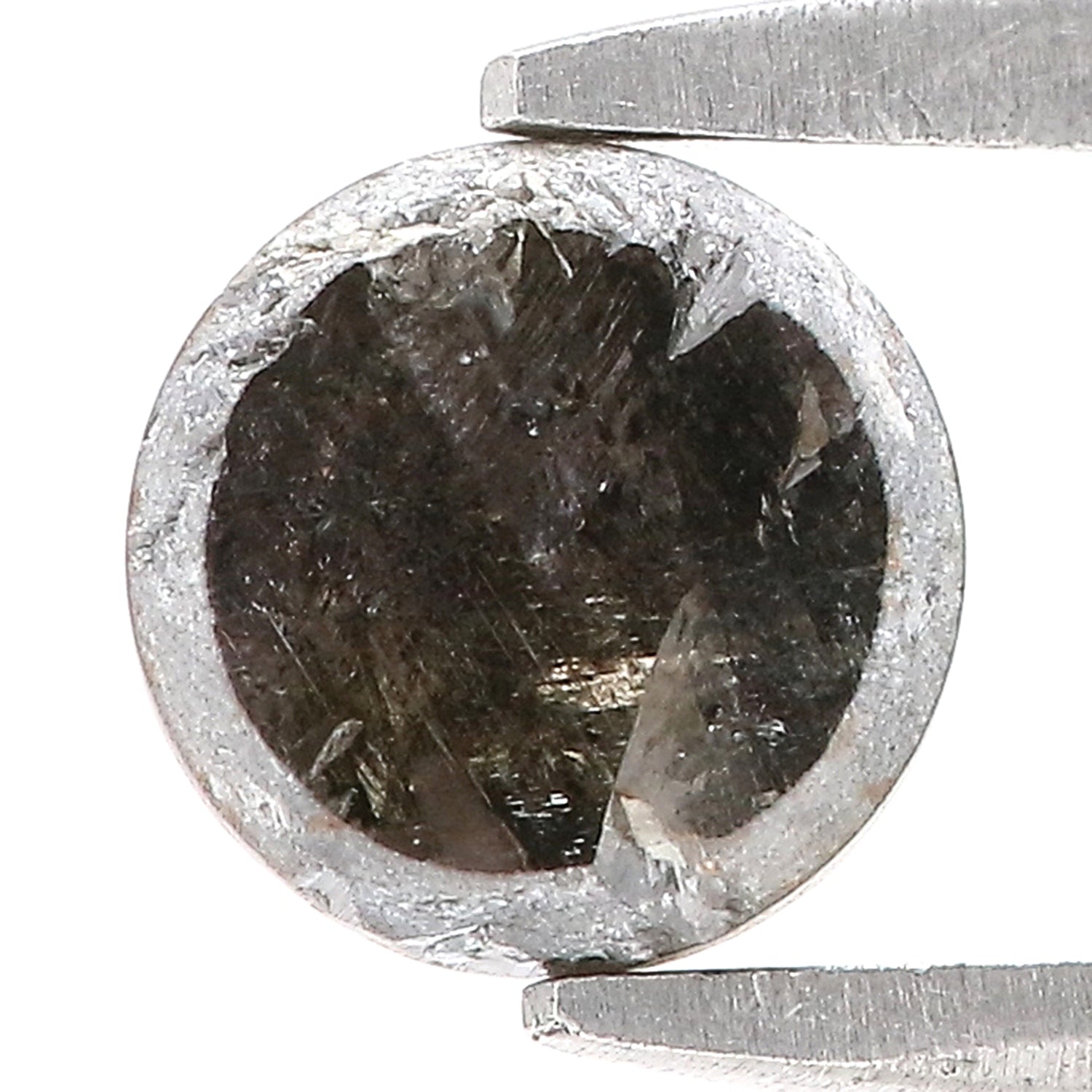 0.97 CT Natural Loose Round Rose Cut Diamond Salt And Pepper Round Shape Diamond 5.60 MM Natural Loose Diamond Round Rose Cut Diamond LQ7788