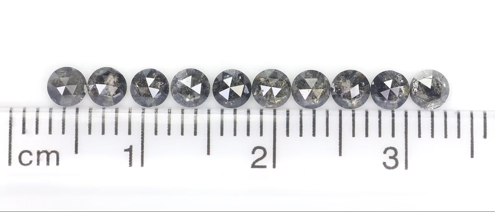 1.15 CT Natural Loose Round Shape Diamond Salt And Pepper Round Diamond 3.00 MM Natural Loose Black Grey Color Round Rose Cut Diamond NQ2353