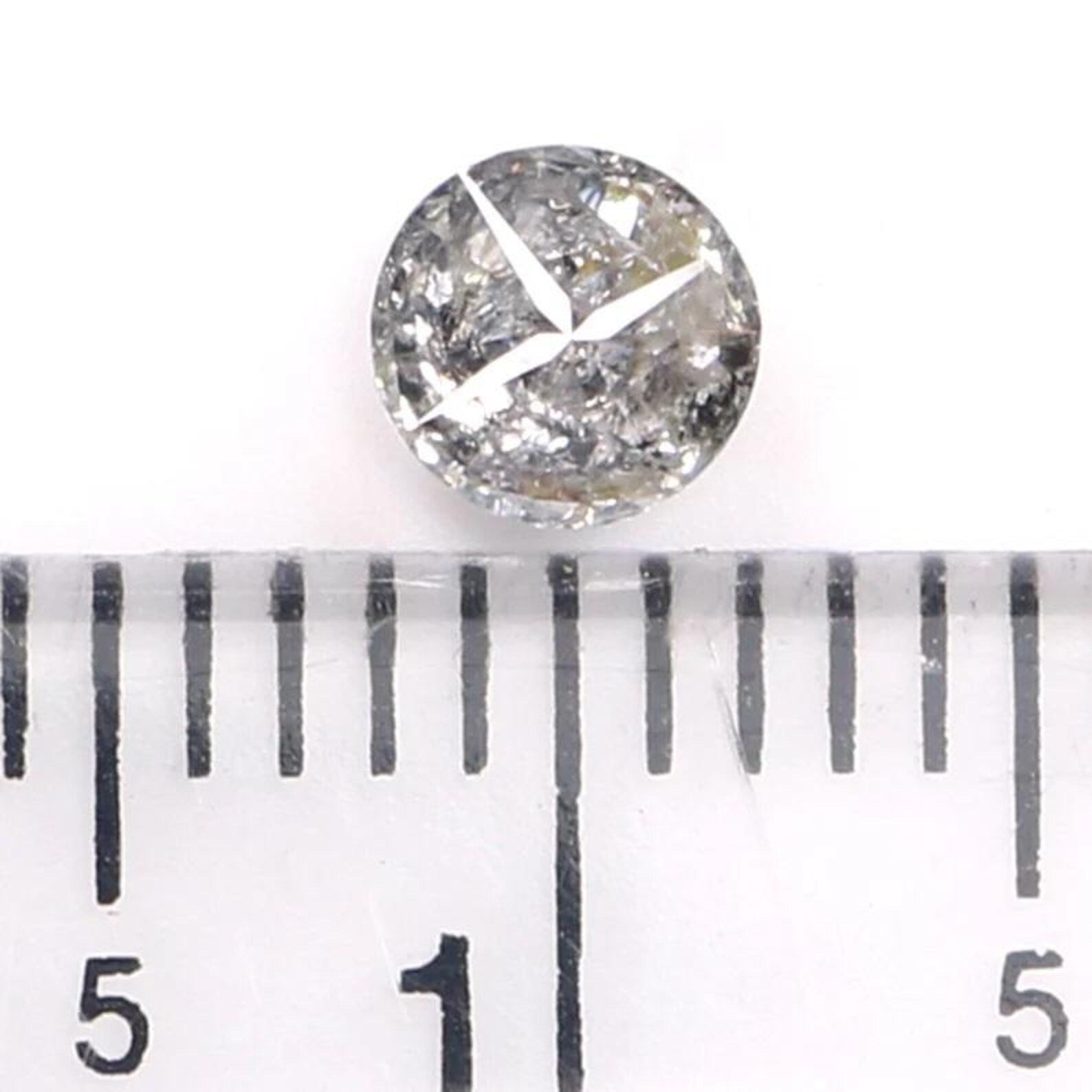 0.32 Ct Natural Loose Round Shape Diamond Salt And Pepper Round Diamond 4.30 MM Natural Black Grey Color Round Brilliant Cut Diamond NQ9524