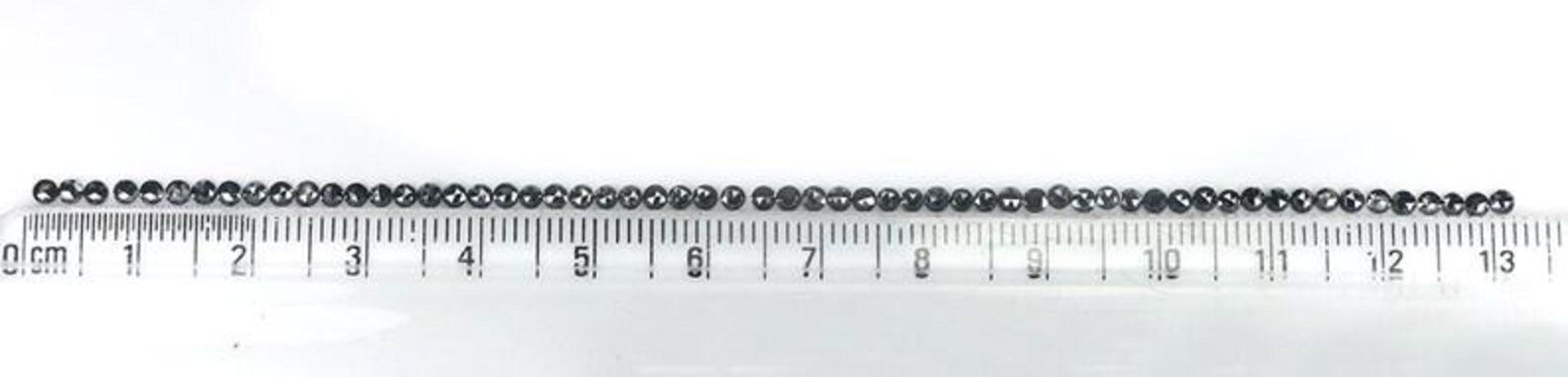 2.67 CT Natural Loose Round Shape Diamond Black Color Round Diamond 2.10 MM Natural Loose Diamond Black Color Round Rose Cut Diamond NQ1810