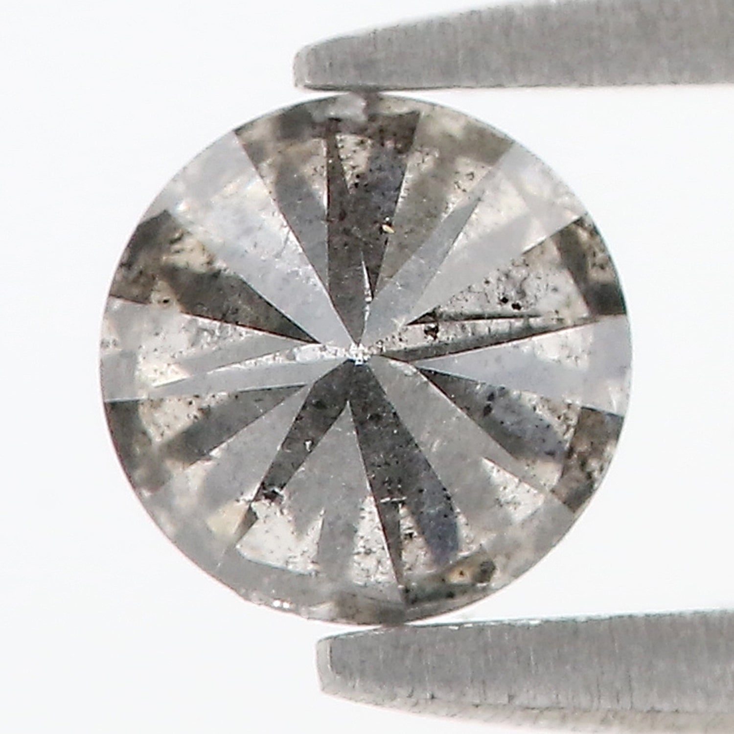 0.45 CT Natural Loose Round Shape Diamond Salt And Pepper Round Diamond 4.80 MM Natural Black Gray Color Round Brilliant Cut Diamond NQ810