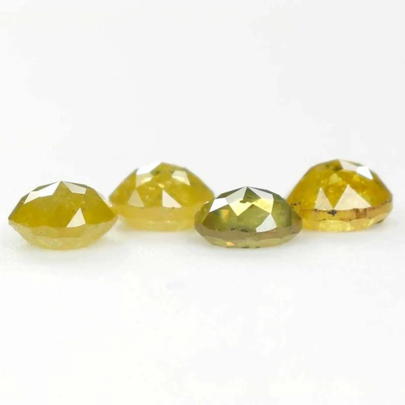 1.20 CT Natural Loose Round Shape Diamond Yellow Color Round Cut Diamond 3.90 MM Natural Diamond Yellow Color Round Rose Cut Diamond NQ719