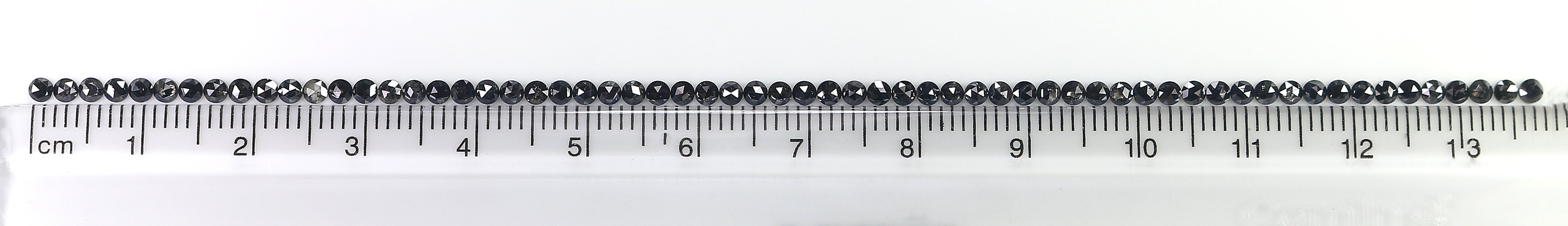 3.54 CT Natural Loose Round Rose Cut Diamond Black Color Round Shape Diamond 2.20 MM Natural Loose Black Color Round Rose Cut Diamond LQ1771