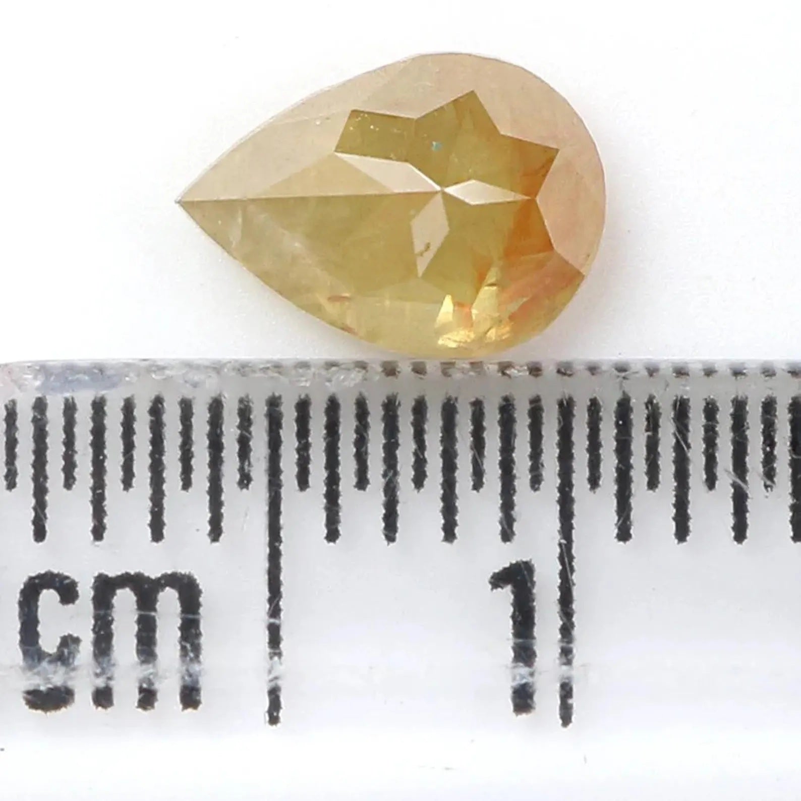 1.01 Ct Natural Loose Pear Shape Diamond Yellow Color Pear Diamond 7.40 MM Natural Loose Yellow Color Diamond Pear Rose Cut Diamond NQ1755