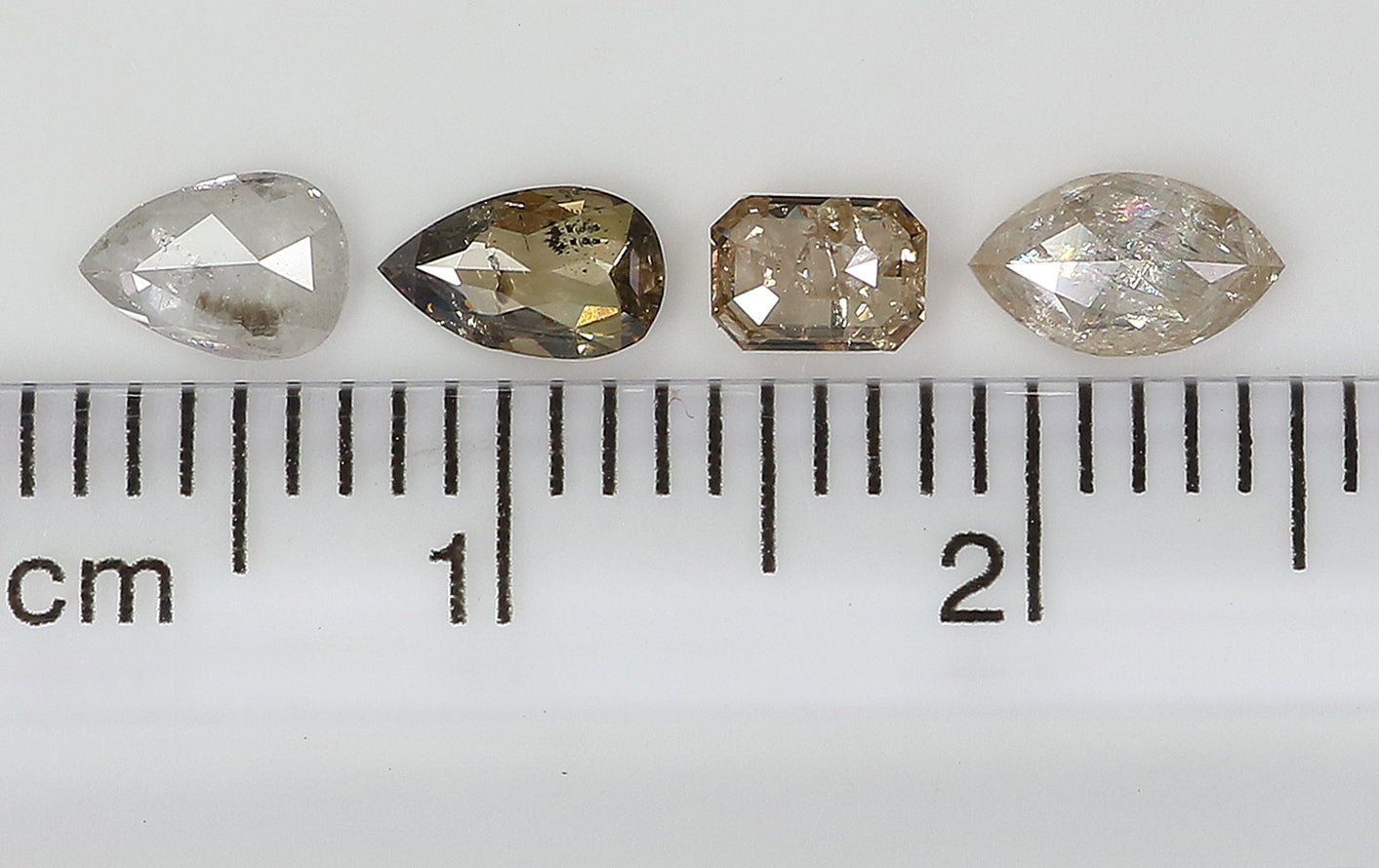 0.96 CT Natural Loose Mix Shape Diamond Brown Color Mix Shape Diamond 6.05 MM Natural Loose Grey Color Mix Shape Rose Cut Diamond QL1974