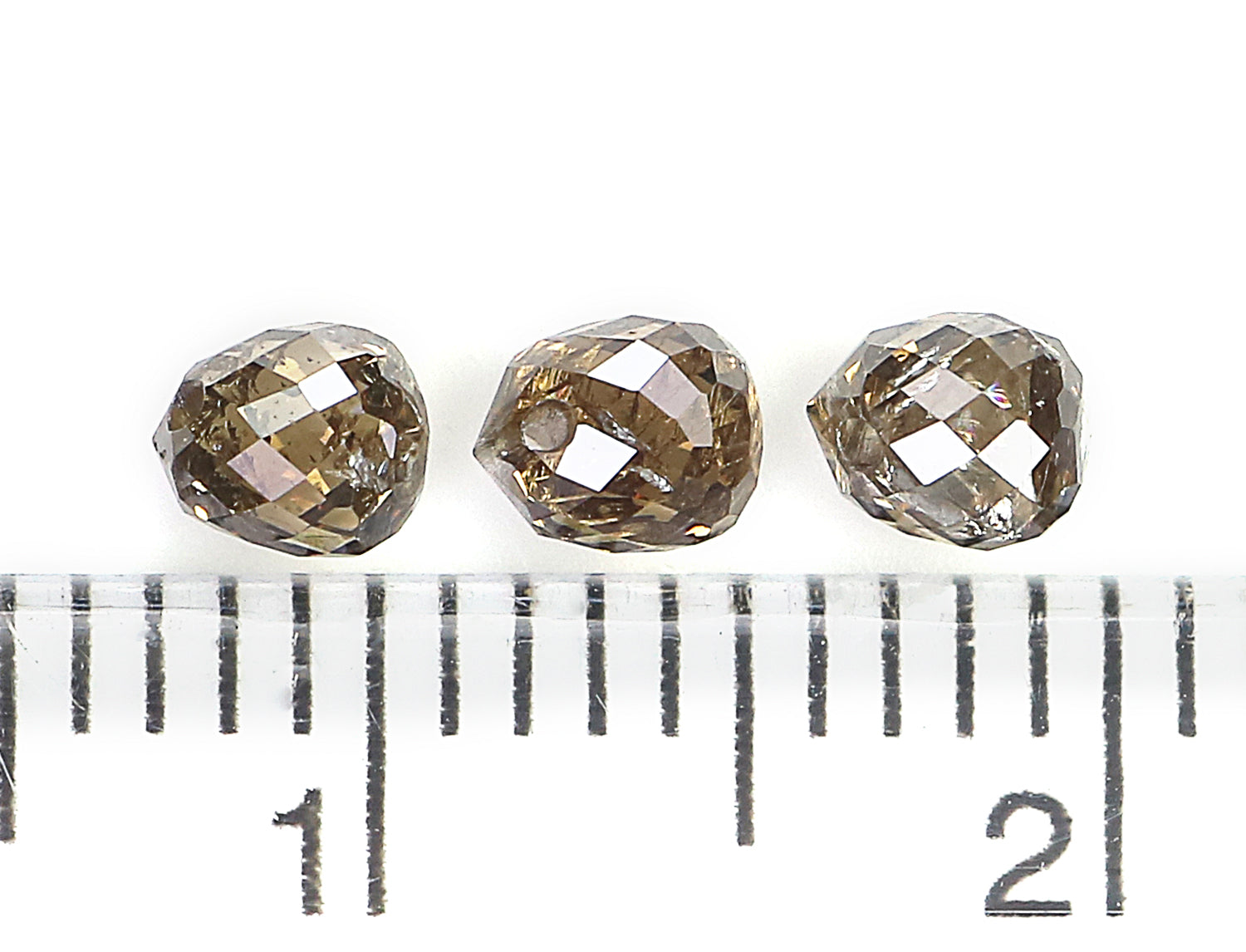 1.01 Ct Natural Loose Briolette Shape Diamond Brown Color Drop Diamond 3.70 MM Natural Loose Brown Color Briolette Rose Cut Diamond LQ9889