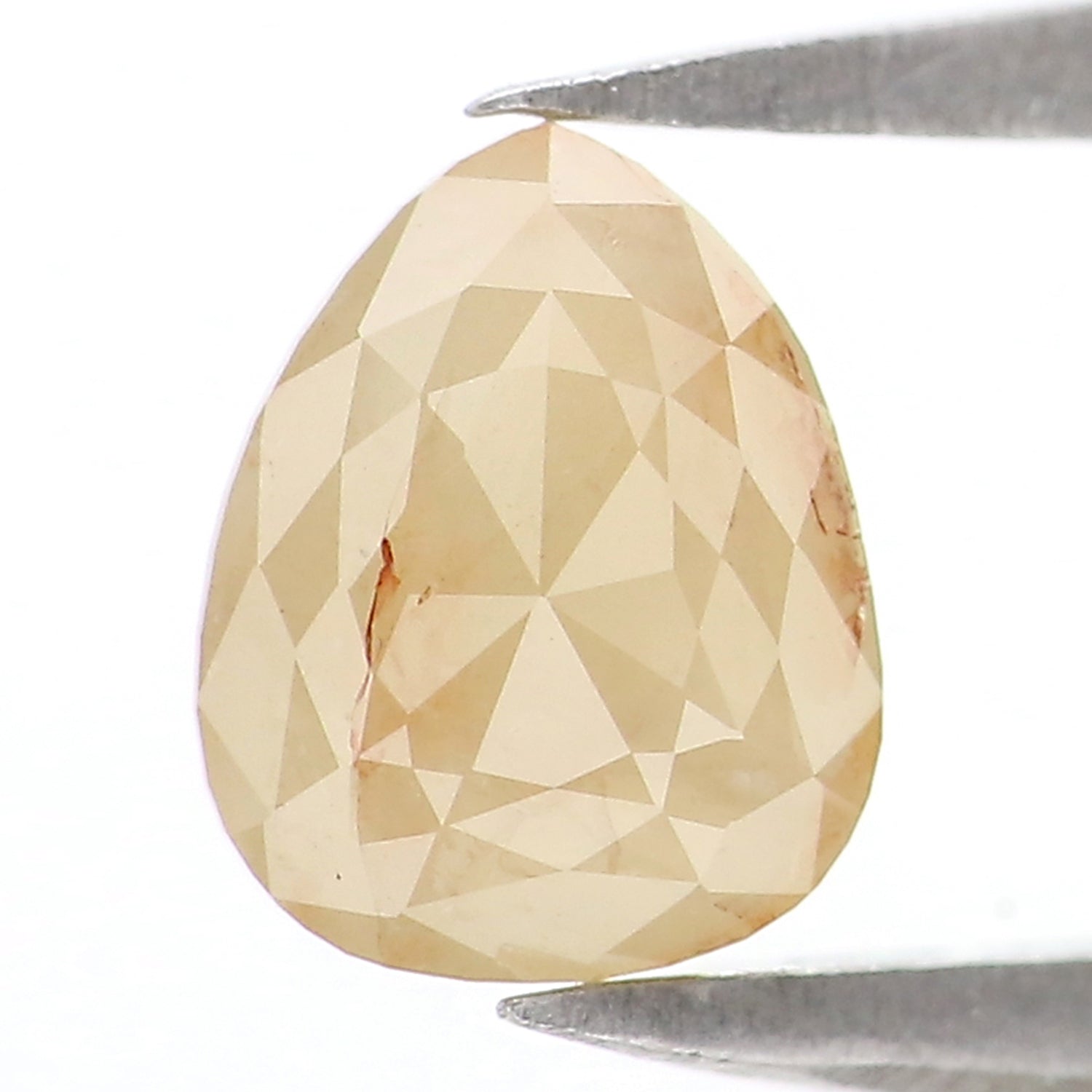 Natural Loose Pear Diamond, Yellow Color Pear Cut Diamond, Natural Loose Diamond, Pear Rose Cut Diamond, 0.81 CT Pear Shape Diamond KR2682