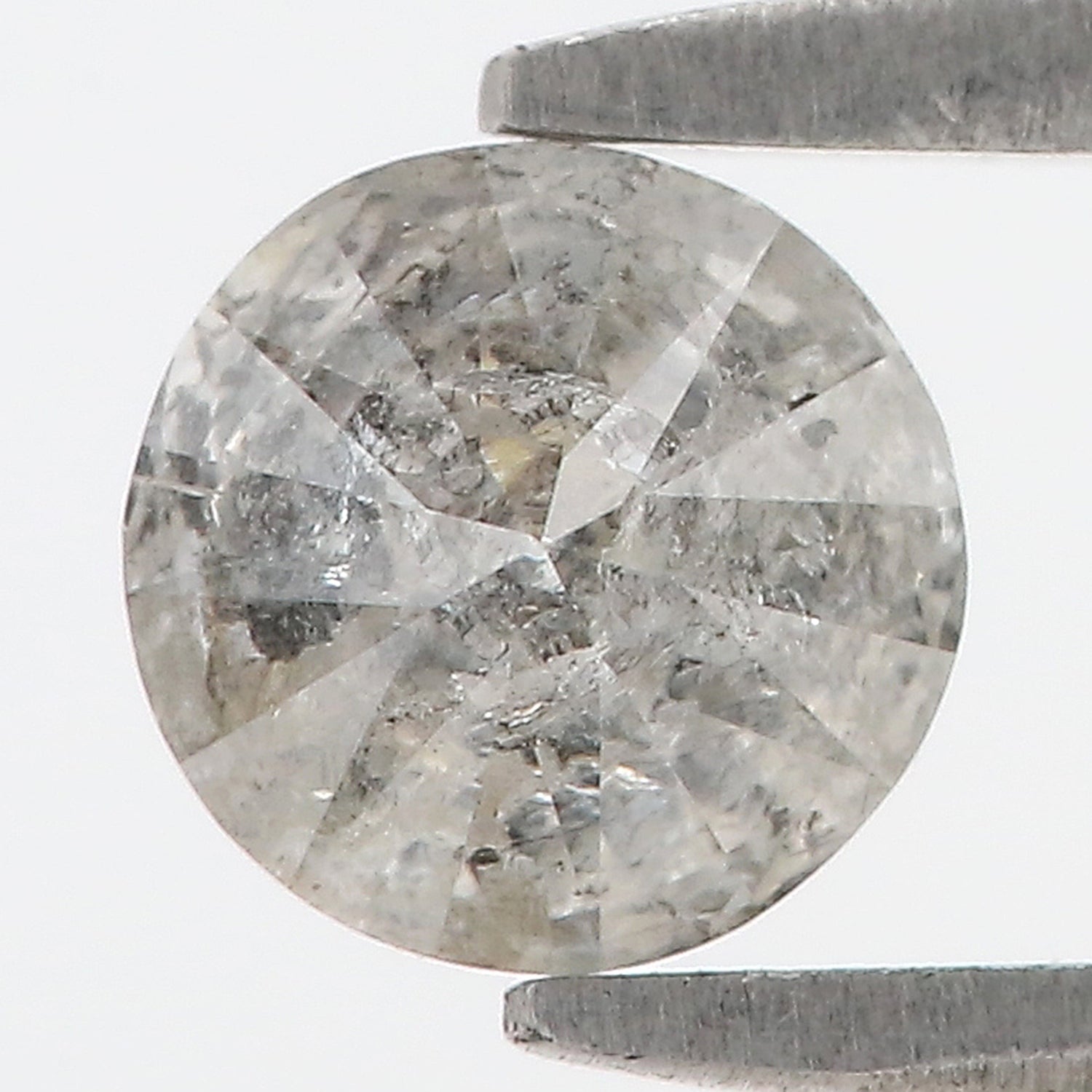 0.63 CT Natural Loose Round Shape Diamond Salt And Pepper Round Cut Diamond 5.30 MM Natural Loose Diamond Round Brilliant Cut Diamond LQ532