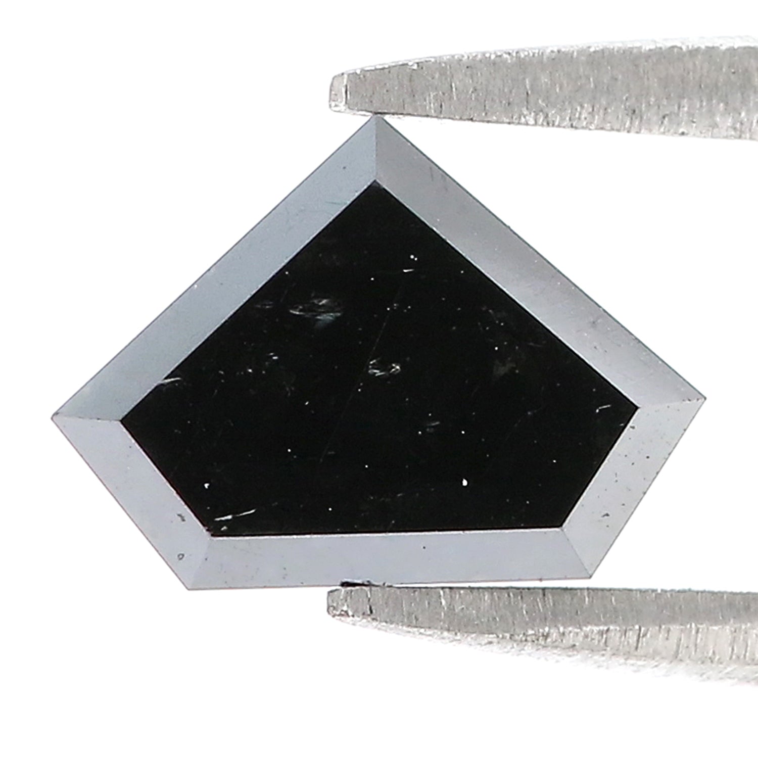 1.35 CT Natural Loose Shield Shape Diamond Black Color Shield Cut Diamond 6.50 MM Natural Black Color Diamond Shield Rose Cut Diamond LQ9840