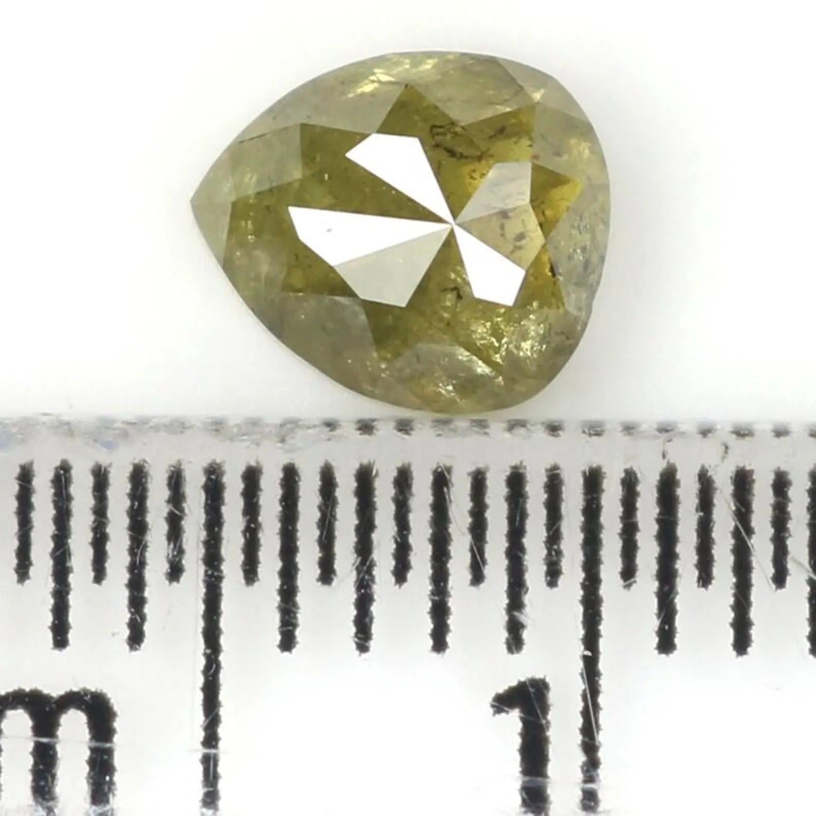 0.73 CT Natural Loose Pear Shape Diamond Green Color Pear Cut Diamond 5.60 MM Natural Loose Diamond Green Color Pear Rose Cut Diamond NQ1746