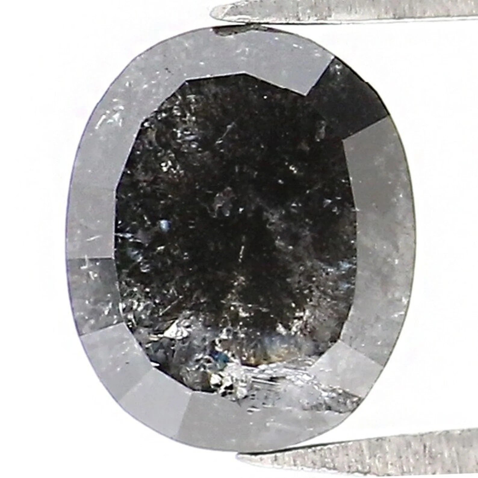 0.60 CT Natural Loose Oval Shape Diamond Salt And Pepper Oval Cut Diamond 5.60 MM Natural Loose Diamond Oval Shape Rose Cut Diamond NQ2053