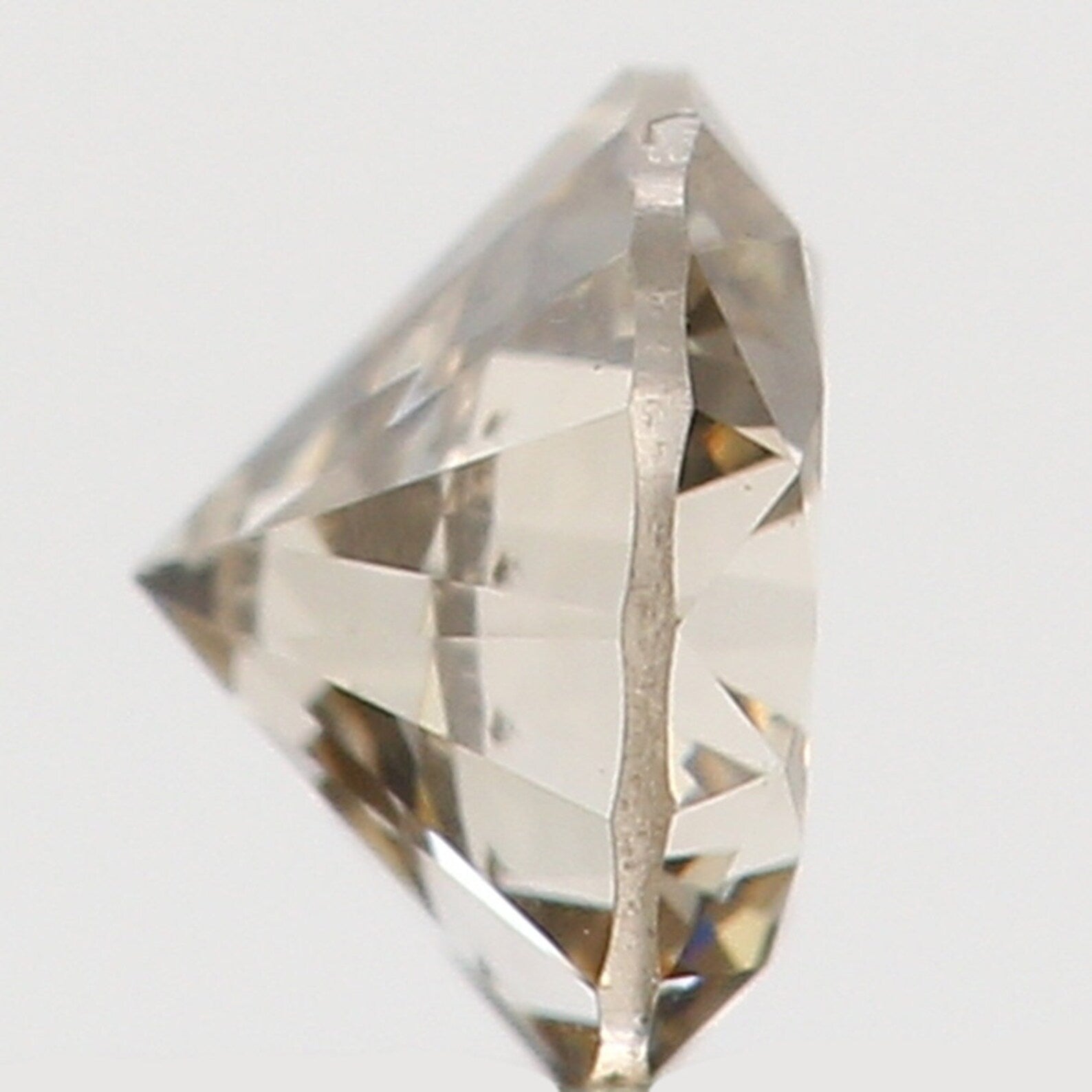 0.13 Ct Natural Loose Diamond Round Brown Color SI1 Clarity 3.20 MM N7275