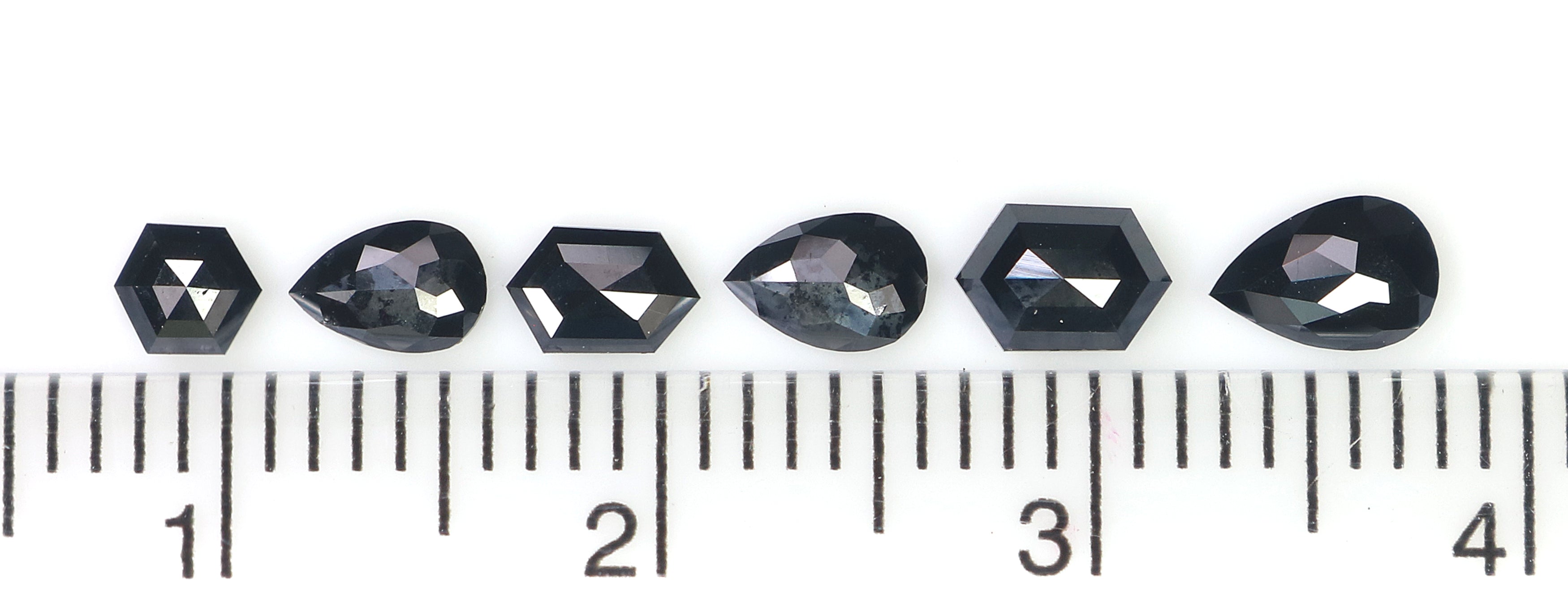0.98 CT Natural Loose Mix Shape Diamond Black Color Mix Shape Diamond 5.05 MM Natural Loose Black Color Mix Shape Rose Cut Diamond L2701