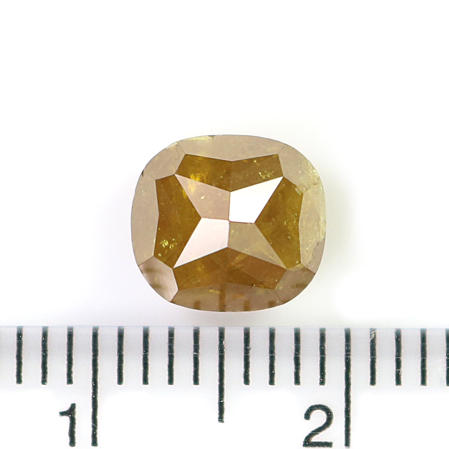 Natural Cushion Yellow Diamond 2.83 CT Loose Brilliant Cut Yellow Color Stone 7.65 MM Rustic Cushion Diamond Custom Engagement Ring L3645