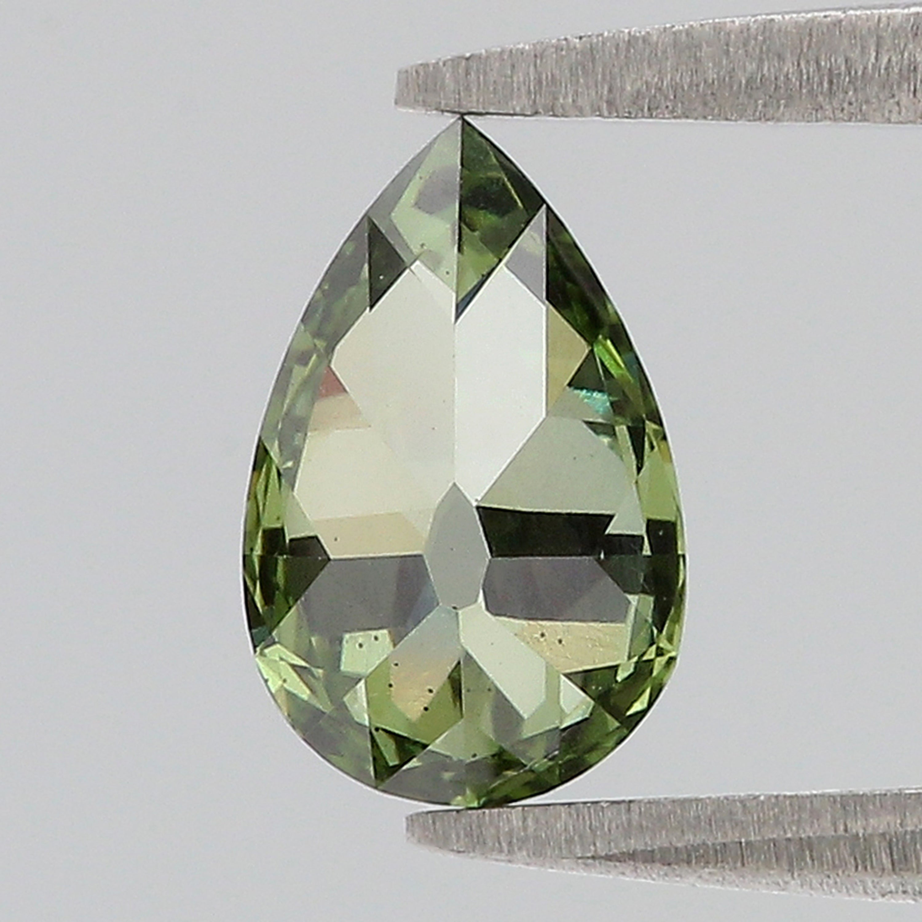 1.00 CT IGI Certified Pear Old European Cut Diamond Fancy Vivid Green Color VS1 Clarity Lab Grown Diamond Lab Created Lab Diamond L3676