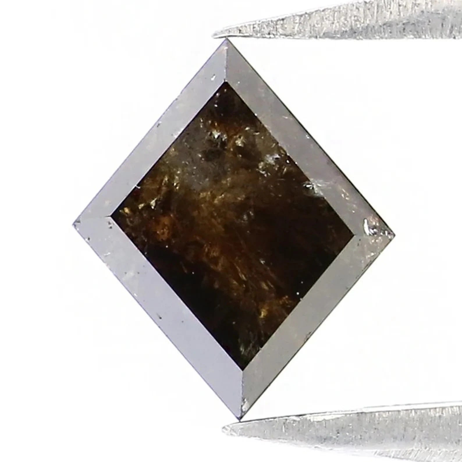 0.57 Ct Natural Loose Kite Shape Diamond Brown Black Color Kite Cut Diamond 6.80 MM Natural Brown Black Color Kite Rose Cut Diamond NQ8756