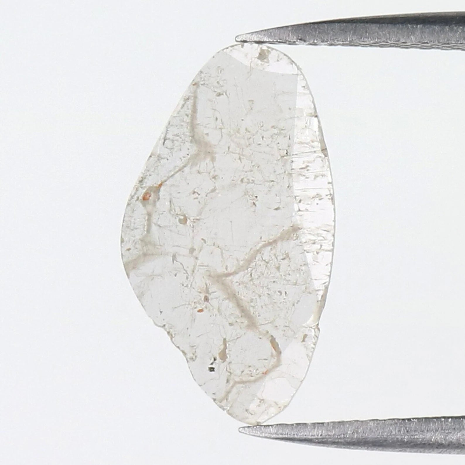 0.70 CT Natural Loose Slice Shape Diamond Grey Color Slice Diamond 14.80 MM Natural Loose Diamond Slice Shape Irregular Cut Diamond NQ649