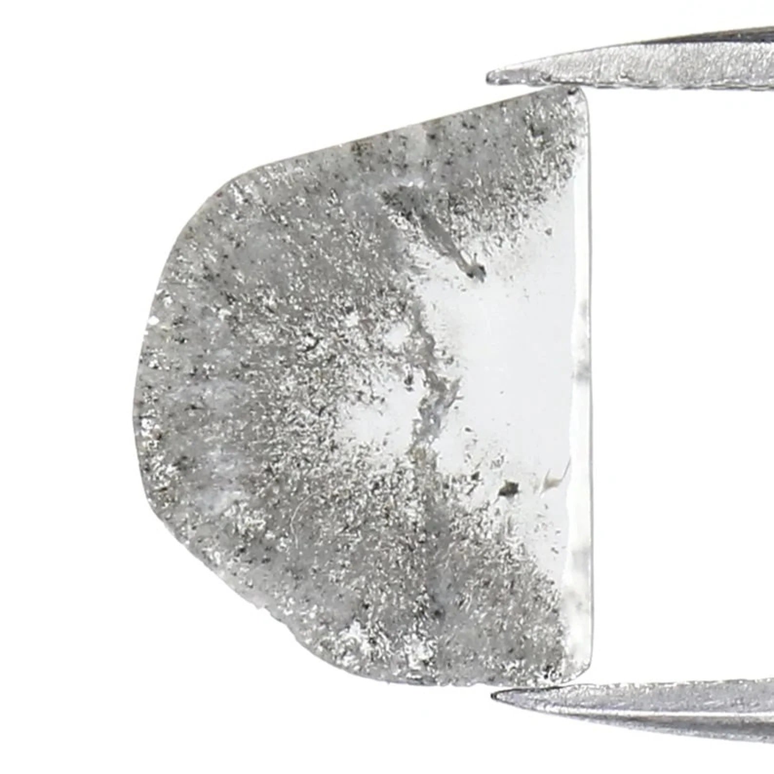 0.65 CT Natural Loose Slice Diamond Salt And Pepper Slice Diamond 11.20 MM Natural Loose Diamond Slice Rose Cut Irregular Cut Diamond NQ7848