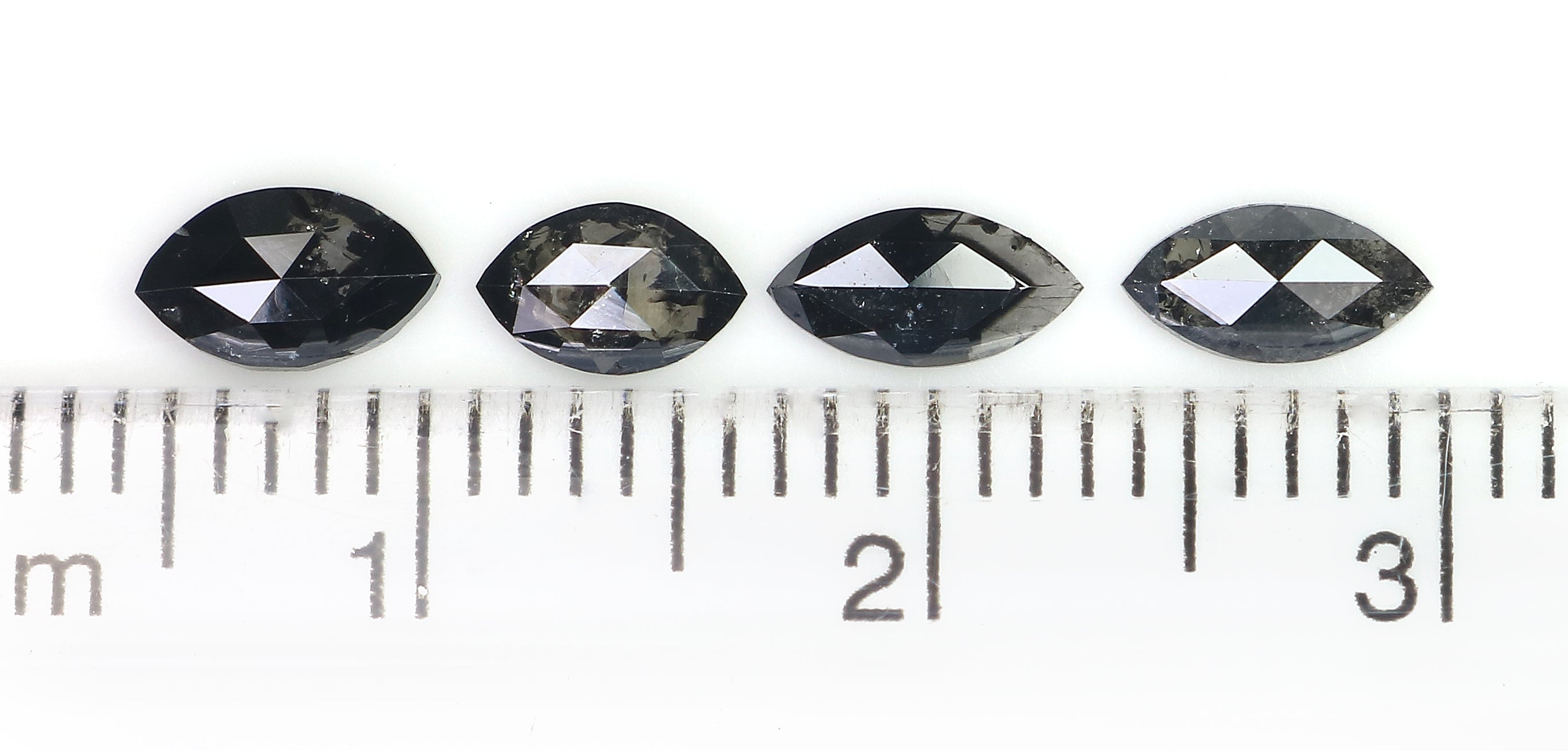 0.94 CT Natural Loose Marquise Shape Diamond Black Color Marquise Cut Diamond 5.30 MM Natural Black Diamond Marquise Rose Cut Diamond LQ1606