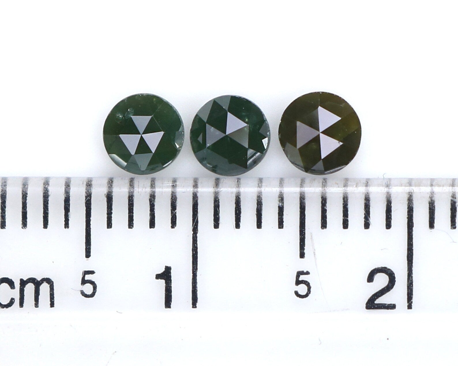 0.77 CT Natural Loose Round Rose Cut Diamond Dark Green Color Round Cut Diamond 3.85 MM Natural Loose Round Rose Cut Shape Diamond N8071