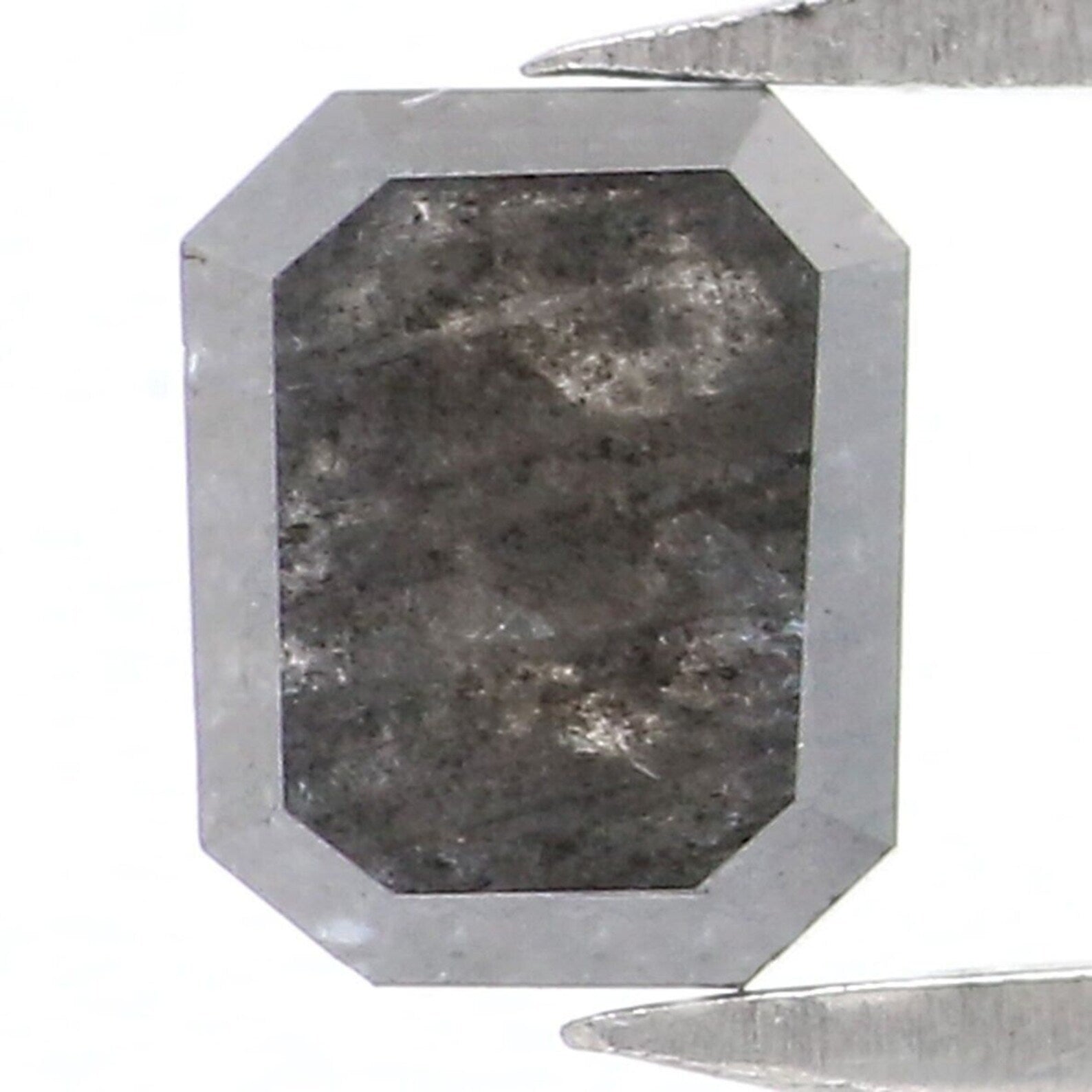 0.60 CT Natural Loose Emerald Diamond Salt And Pepper Diamond Natural Loose Diamond 5.30 MM Emerald Rose Cut Diamond Emerald Shape NQ7861