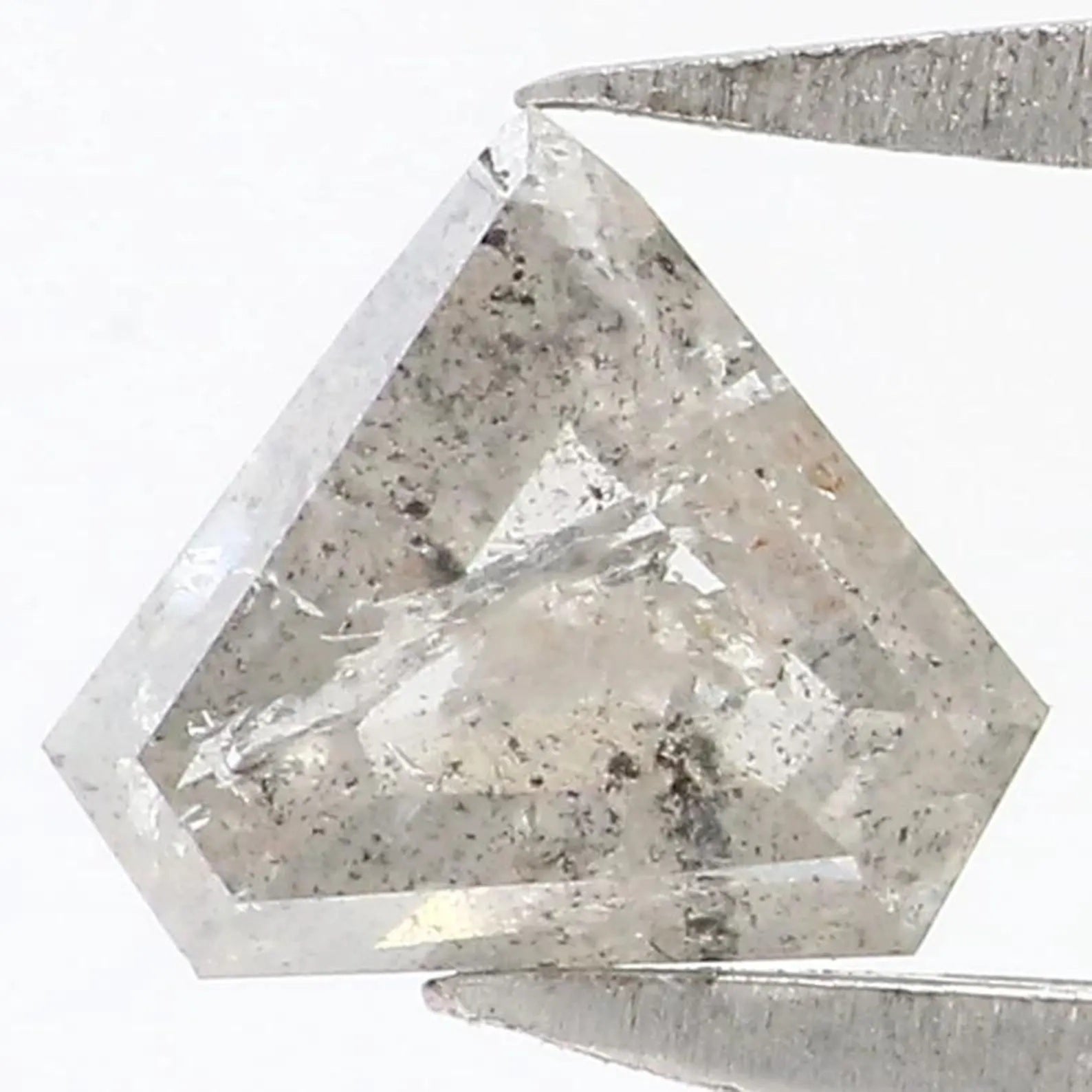 0.38 CT Natural Loose Shield Shape Diamond Milky Grey Shield Cut Diamond 5.10 MM Natural Milky Grey Color Shield Rose Cut Diamond NQ8696
