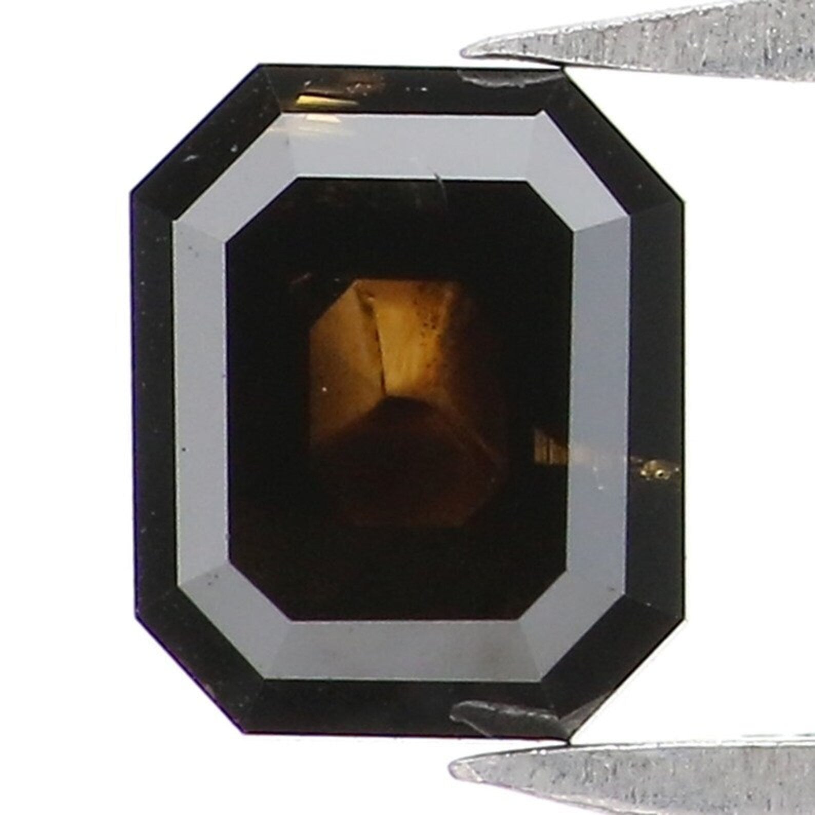 0.68 CT Natural Loose Emerald Shape Diamond Deep Brown Color Emerald Cut Diamond 5.50 MM Natural Brown Color Emerald Rose Cut Diamond NQ8342