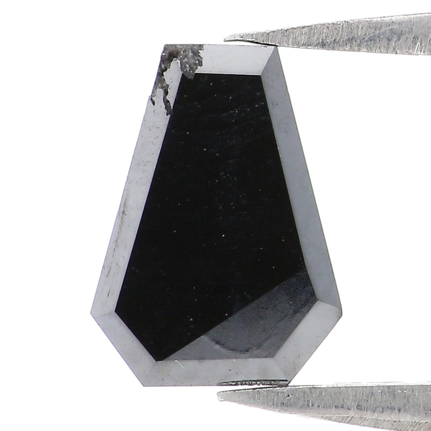 1.40 CT Natural Loose Coffin Shape Diamond Black Color Coffin Cut Diamond 8.40 MM Natural Loose Black Diamond Coffin Rose Cut Diamond LC02