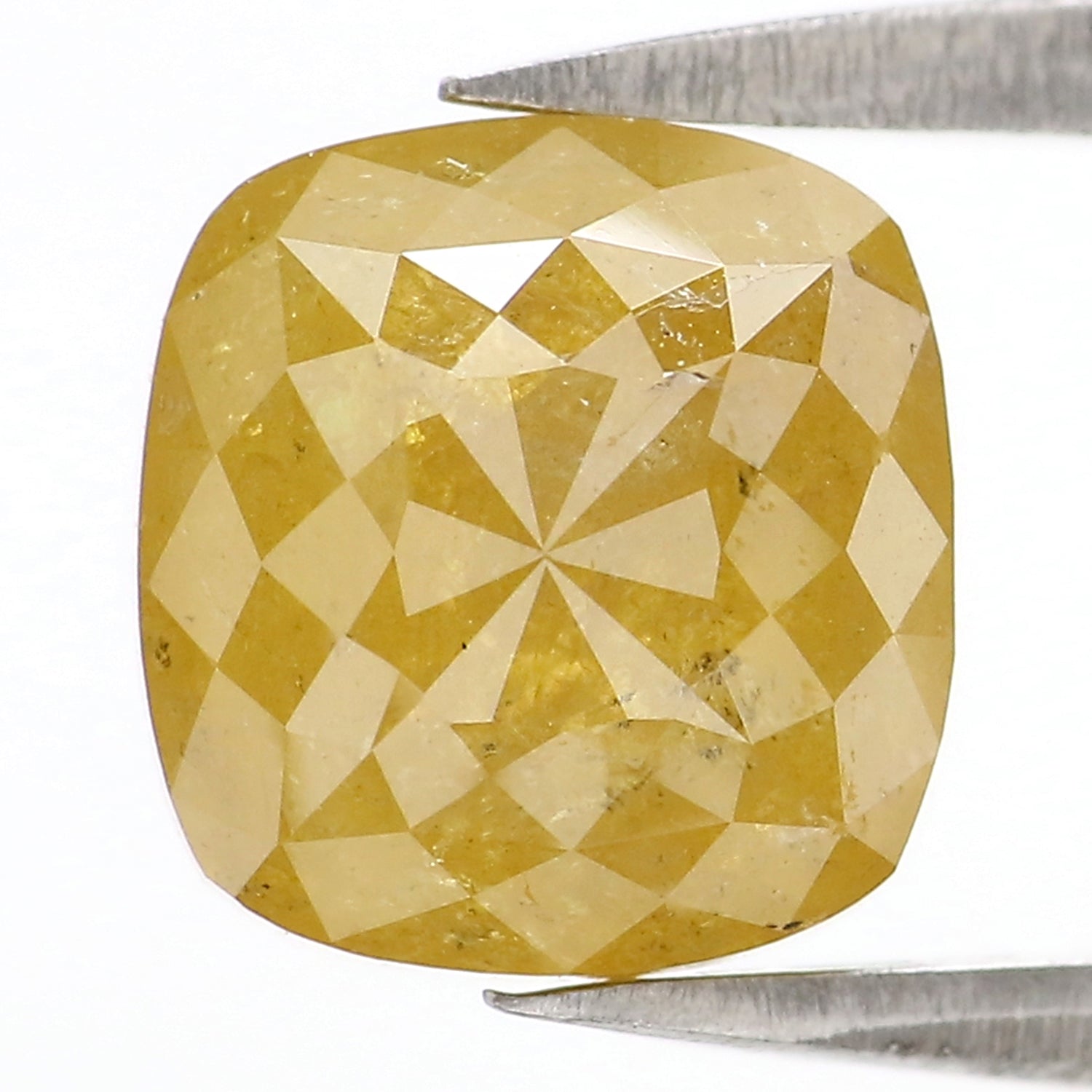 2.94 CT Natural Loose Cushion Shape Diamond Yellow Color Cushion Cut Diamond 7.70 MM Natural Loose Diamond Cushion Rose Cut Diamond QL6112