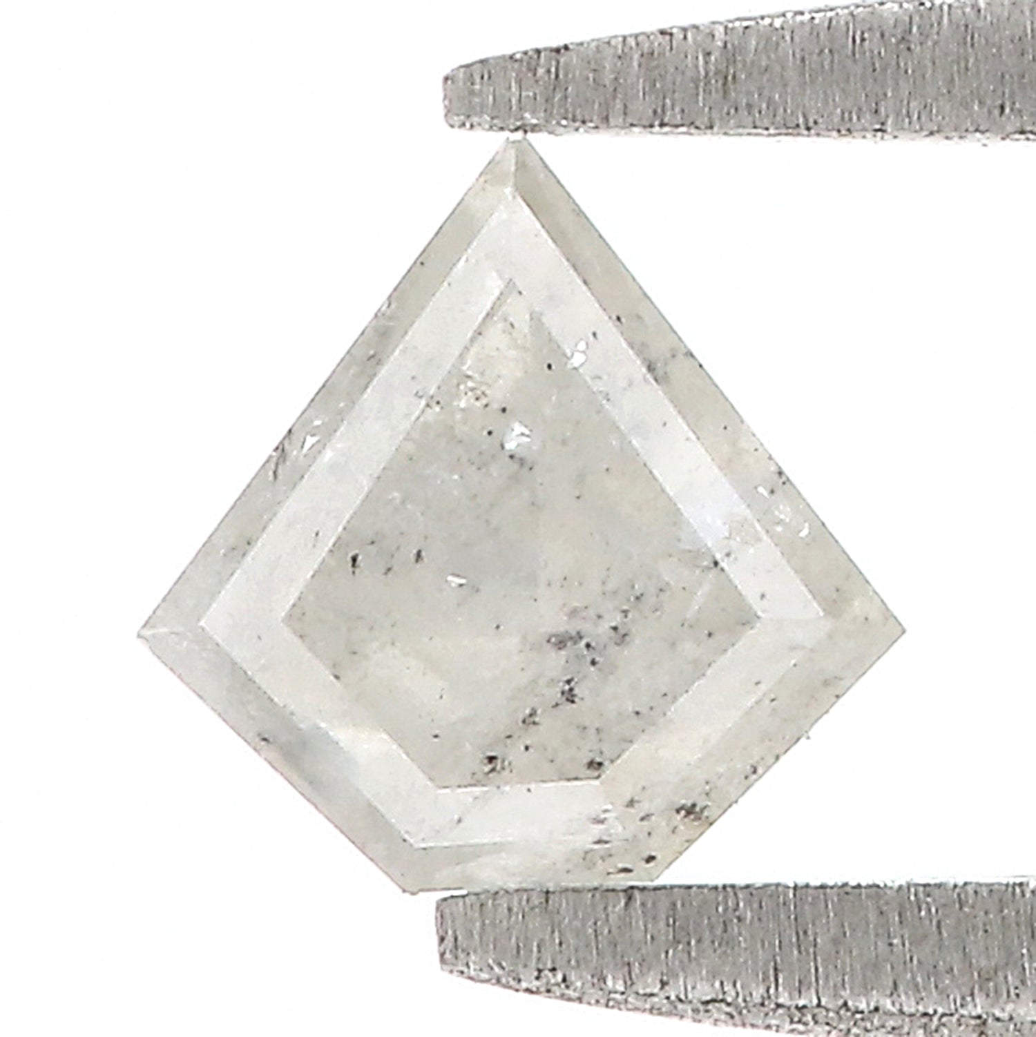 0.47 Ct Natural Loose Shield Shape Diamond Salt And Pepper Shield Shape Diamond 5.40 MM Natural Gray Color Shield Rose Cut Diamond QL9683